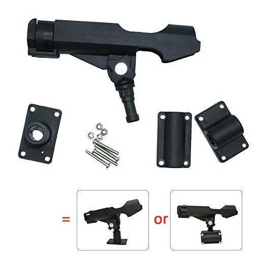 Shaddock Fishing Power Lock Rod Holder with 2 Side Mounts Adjustable Boat Fishing Rod Racks (2PCS 04# Multi-Positional Mounting)