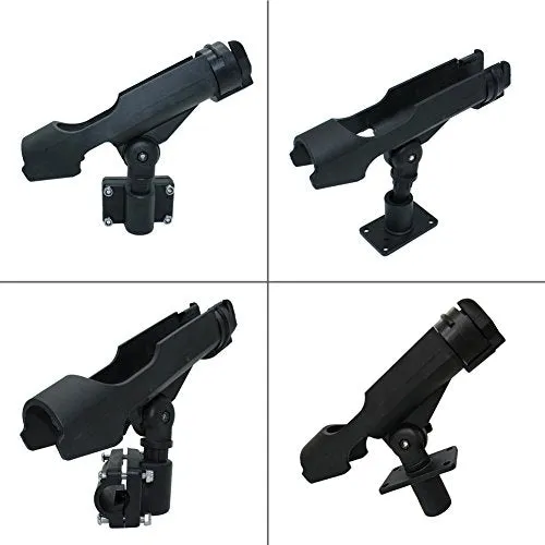 Shaddock Fishing Power Lock Rod Holder with 2 Side Mounts Adjustable Boat Fishing Rod Racks (2PCS 04# Multi-Positional Mounting)