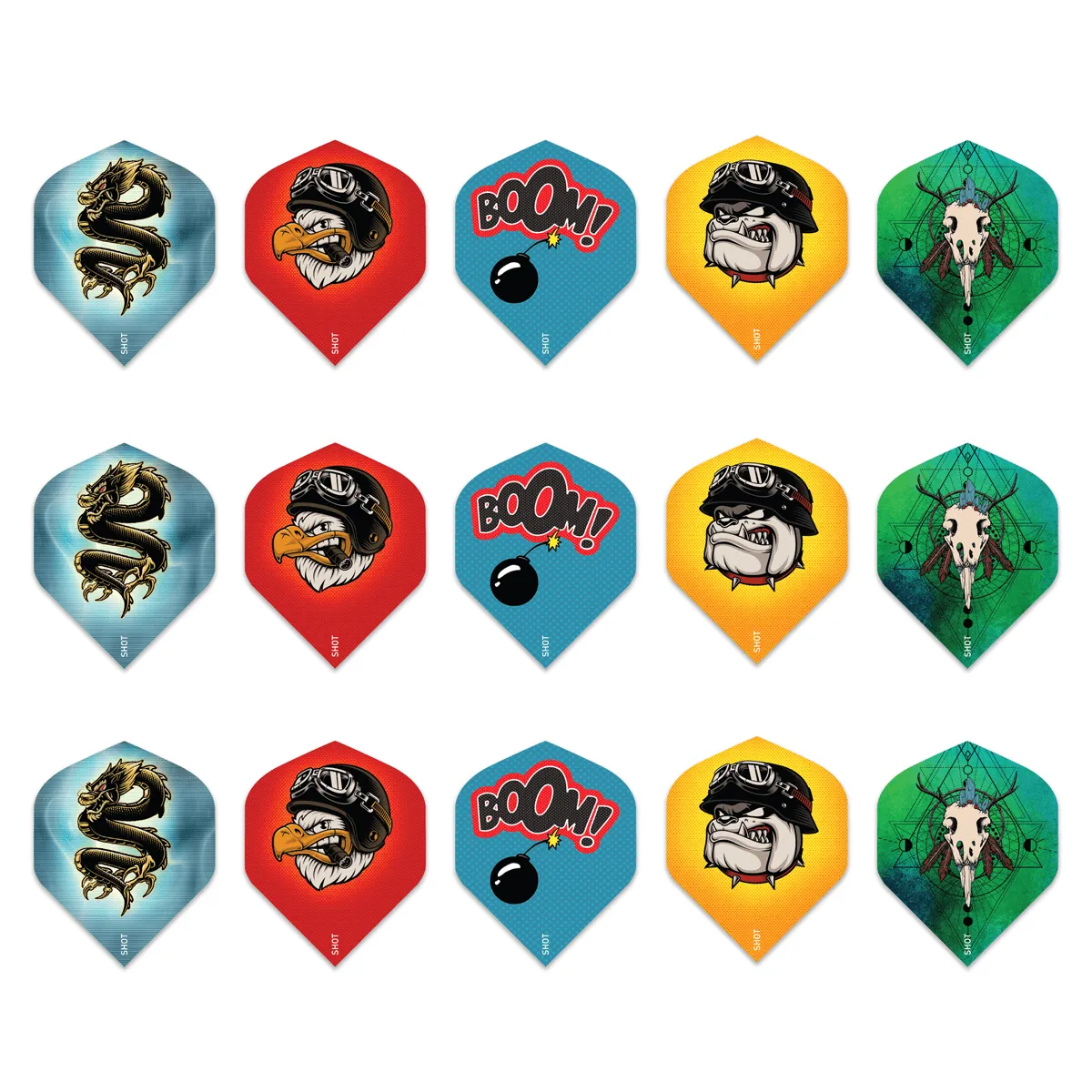 Shot Five Flight Pack-Professional Dart Flights
