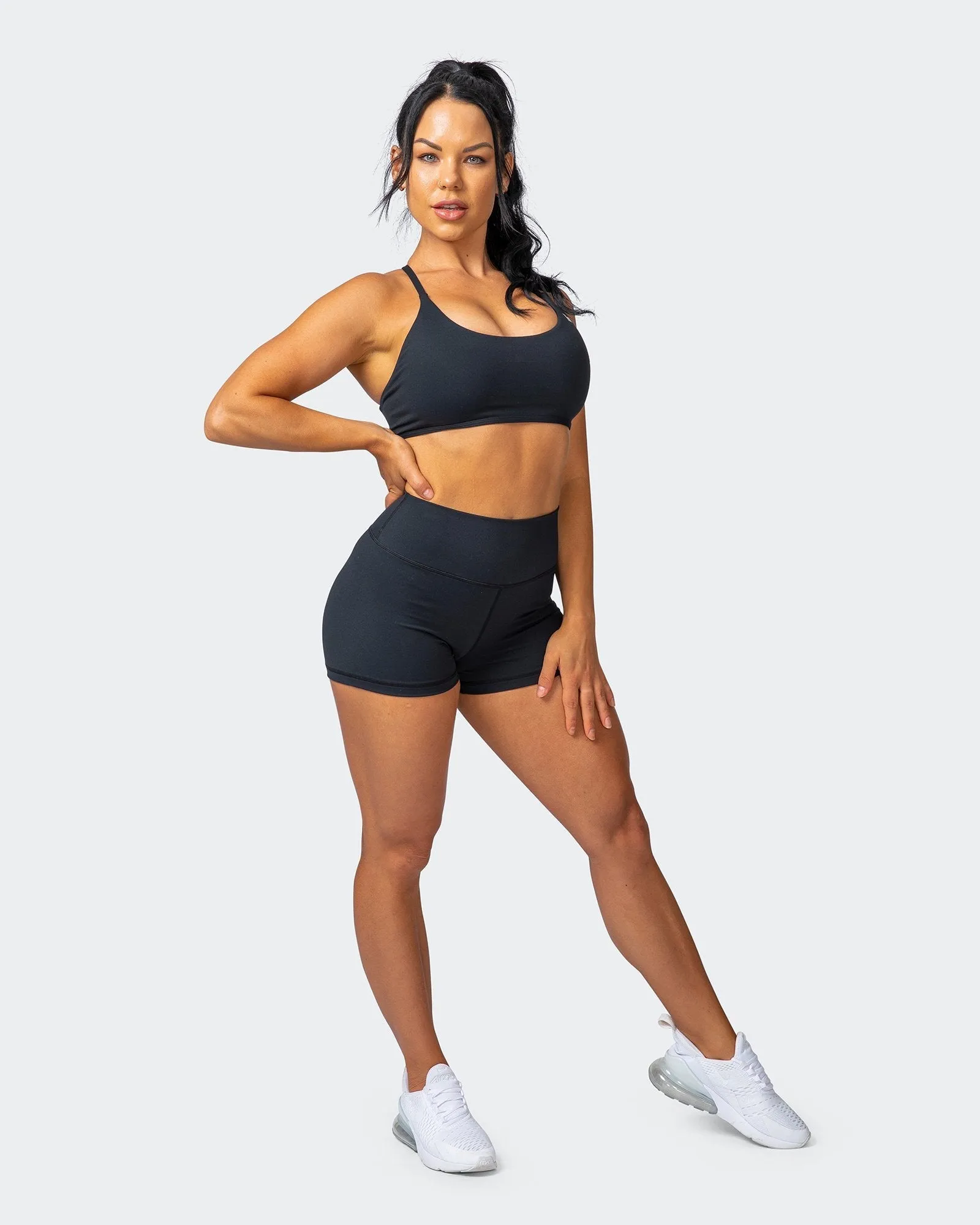 Signature Scrunch Booty Shorts - Black