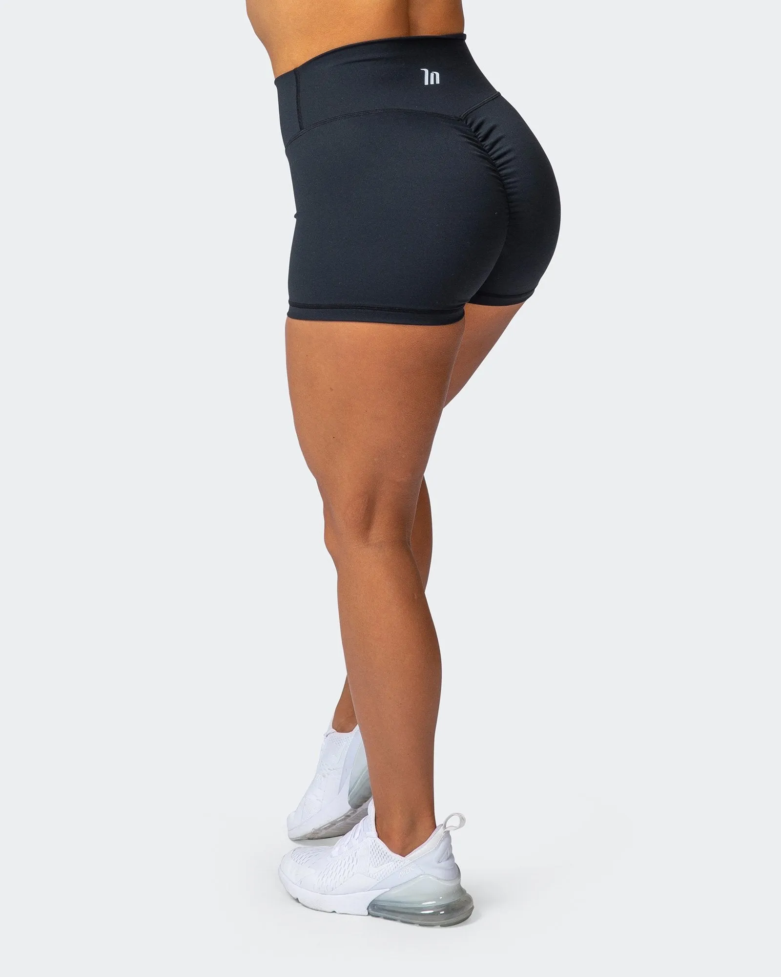 Signature Scrunch Booty Shorts - Black