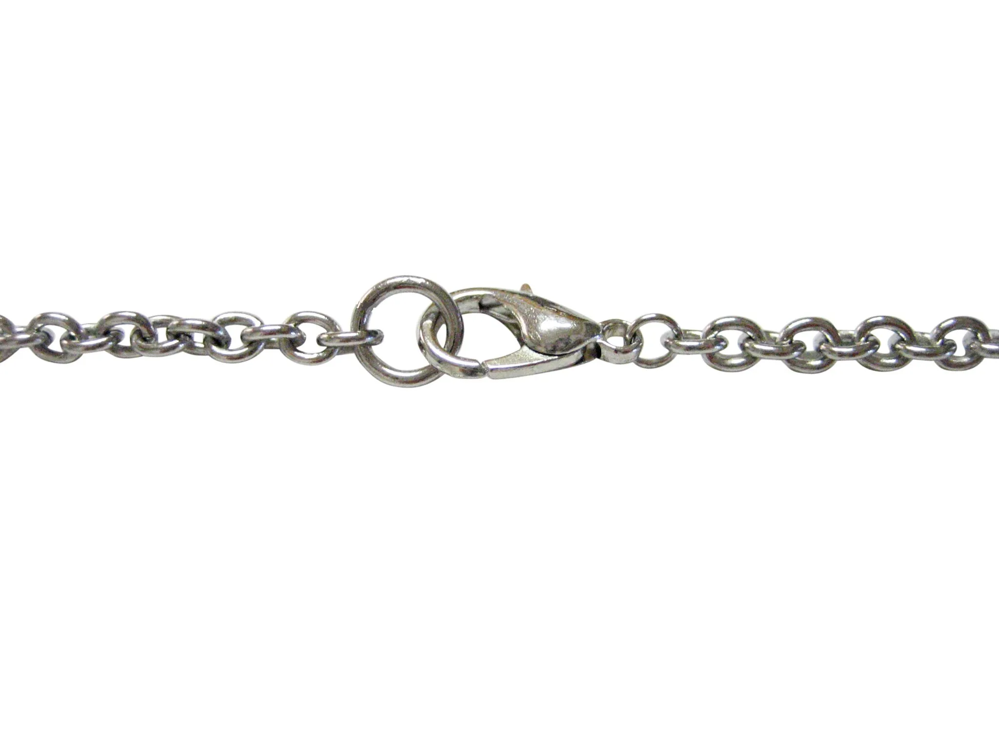 Silver Toned Etched Round Water Polo Ball Pendant Necklace