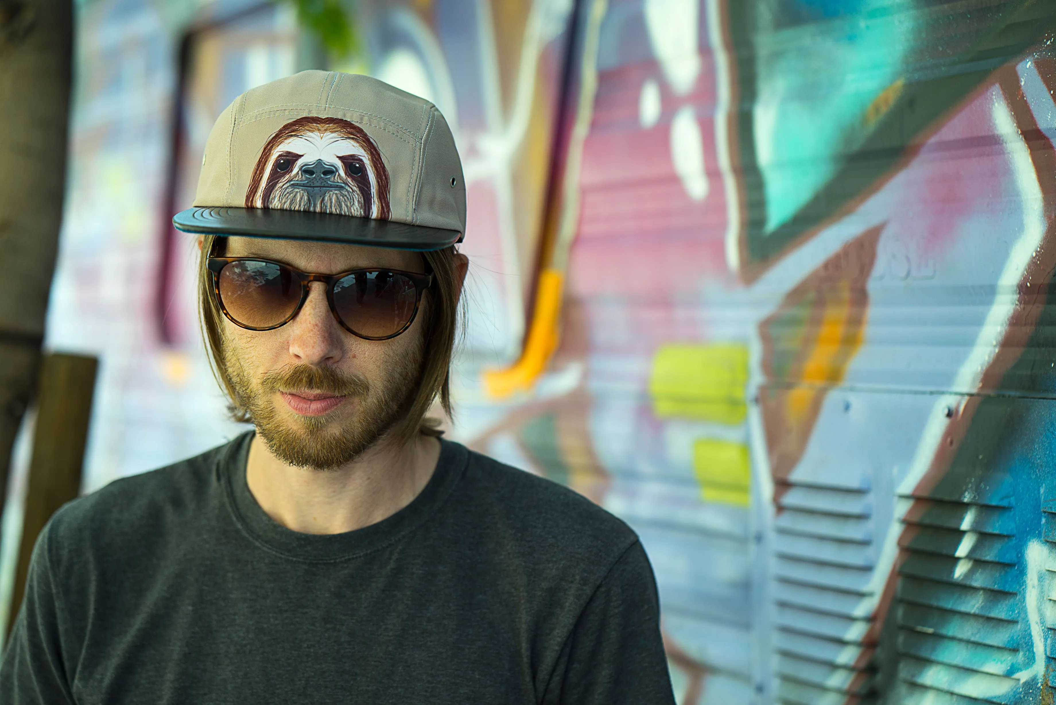 SlothBacca Sloth Face 5 panel hat