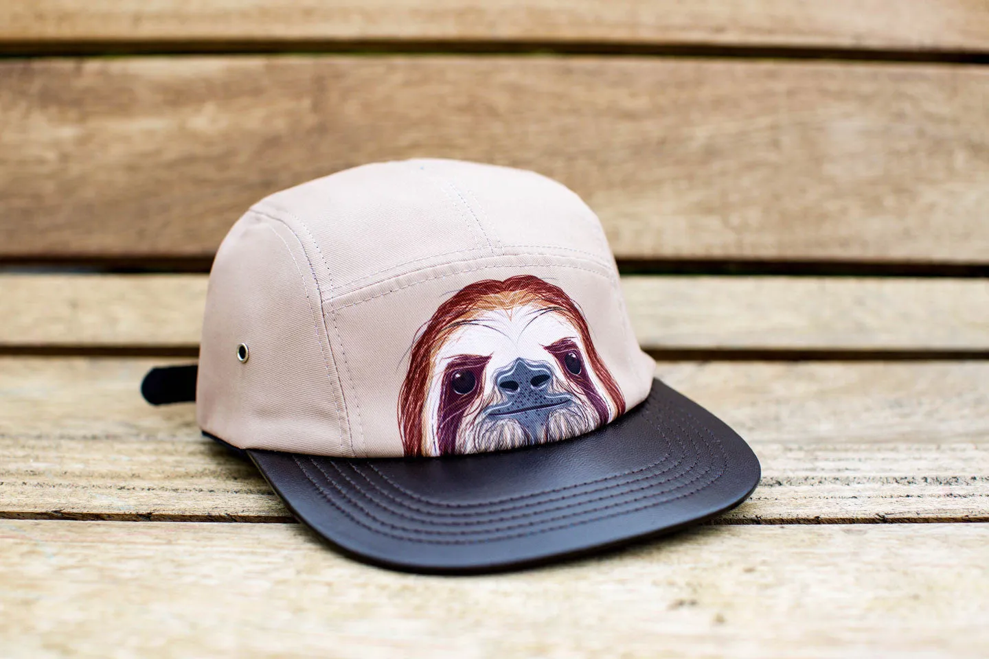 SlothBacca Sloth Face 5 panel hat