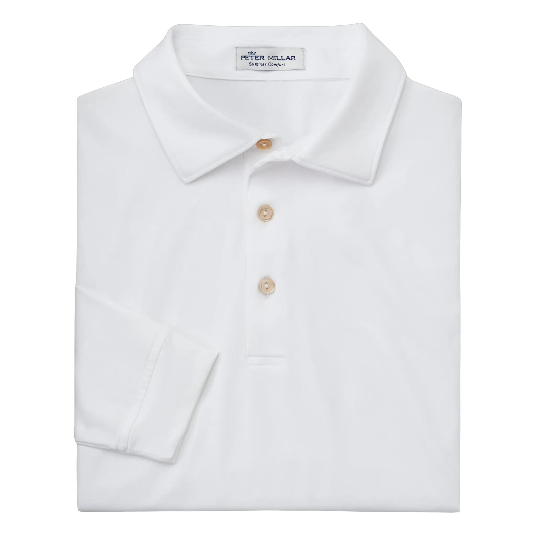Solid Long-Sleeve Performance Jersey Polo