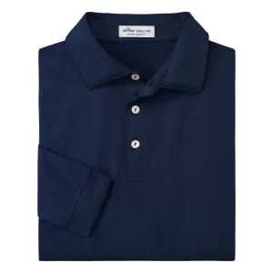 Solid Long-Sleeve Performance Jersey Polo