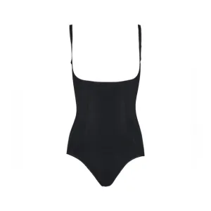 SPANX OnCore Open-Bust Panty Bodysuit -Very Black -NWT - Large