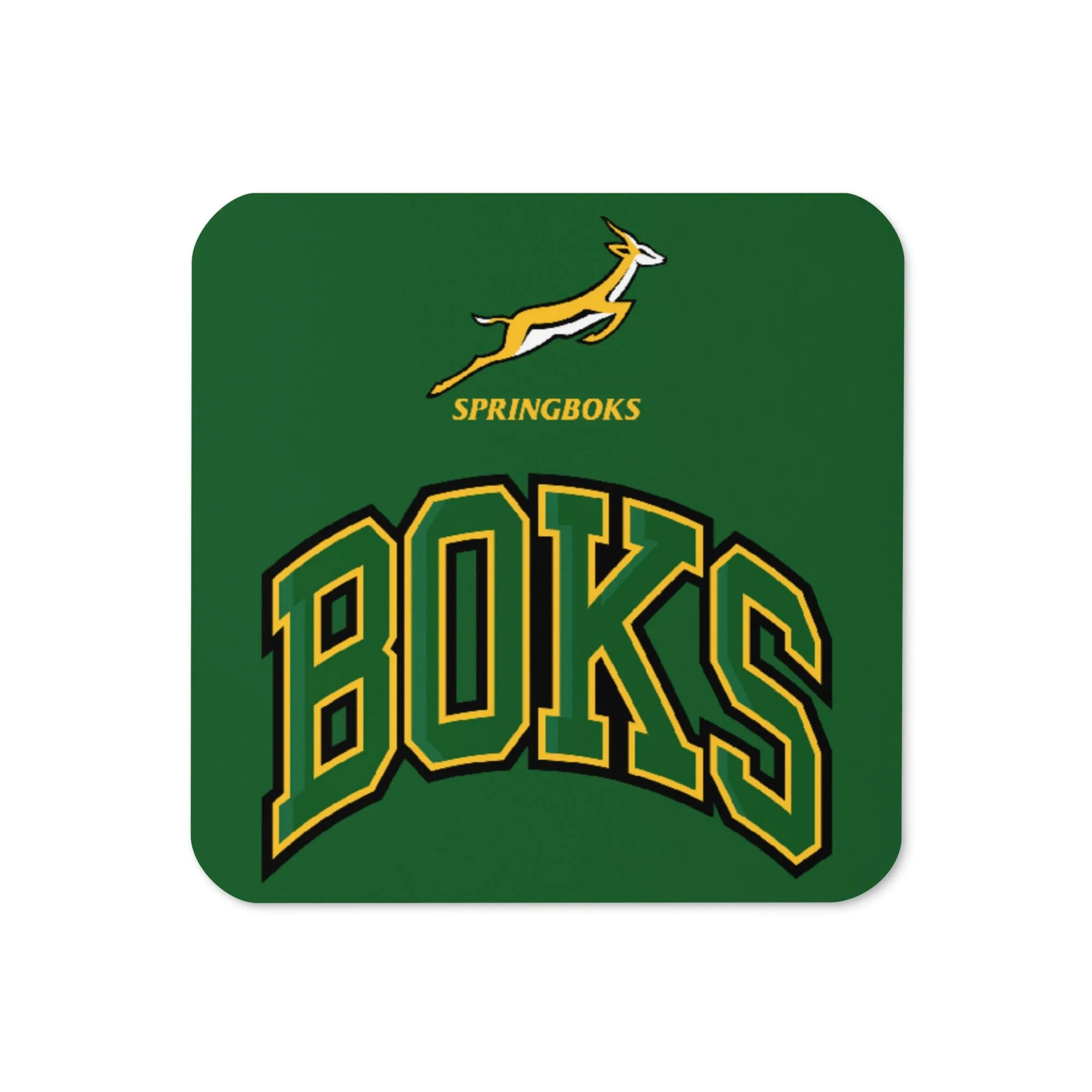 Springboks 'BOKS' Cork Back Coaster