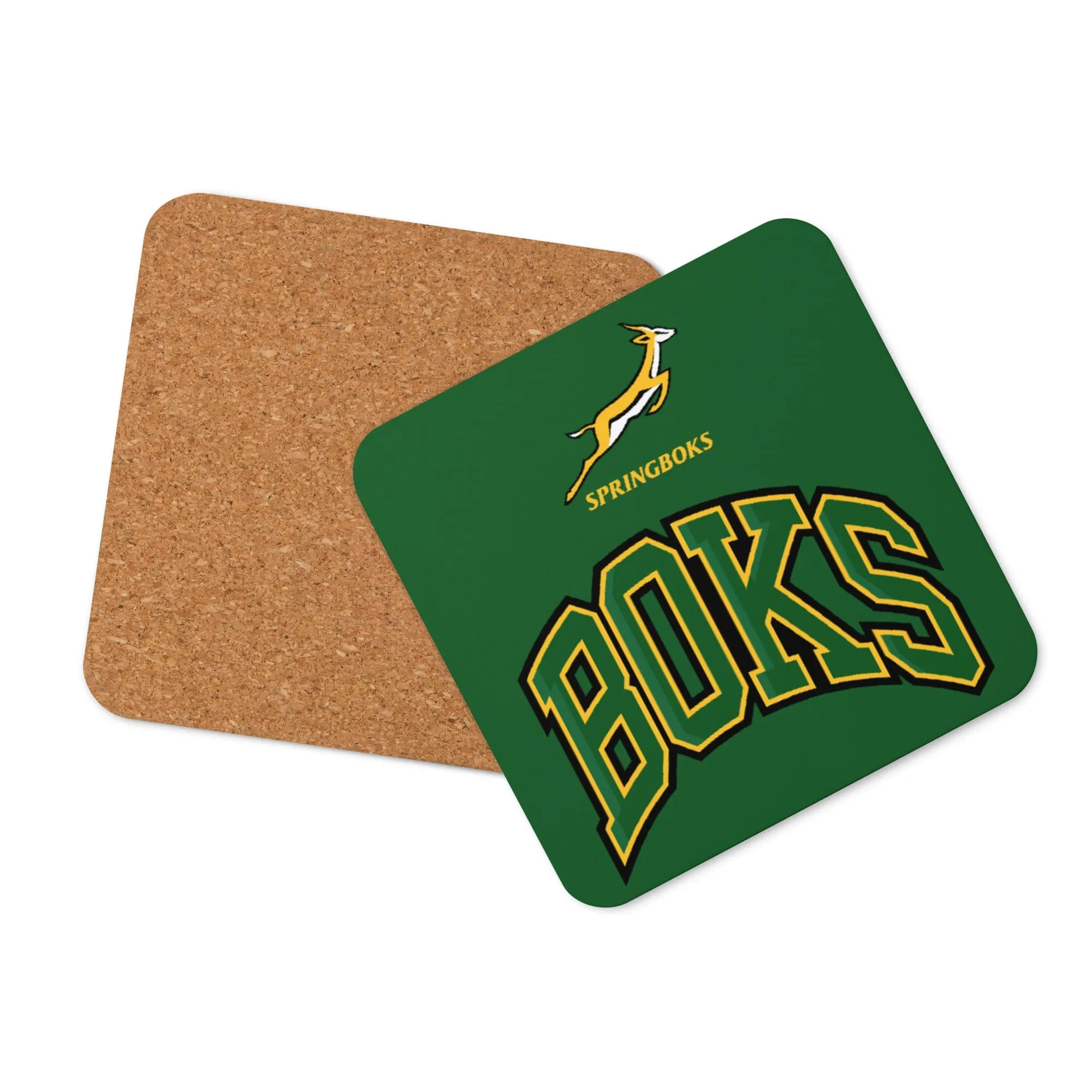 Springboks 'BOKS' Cork Back Coaster
