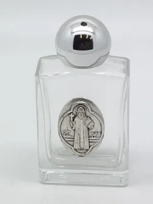 St. Benedict Glass Holy Water Bottle (3.35 x 1.6")