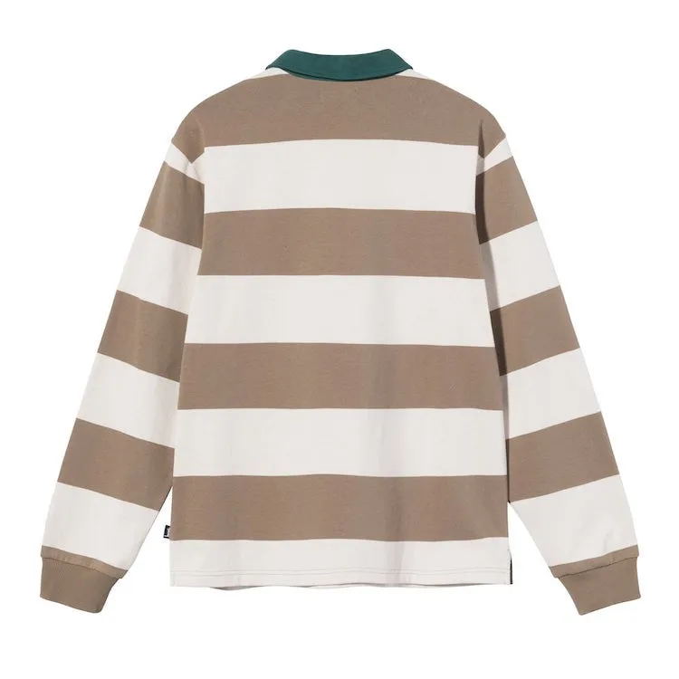 Stussy Big Stripe L/S Rugby Shirt Natural