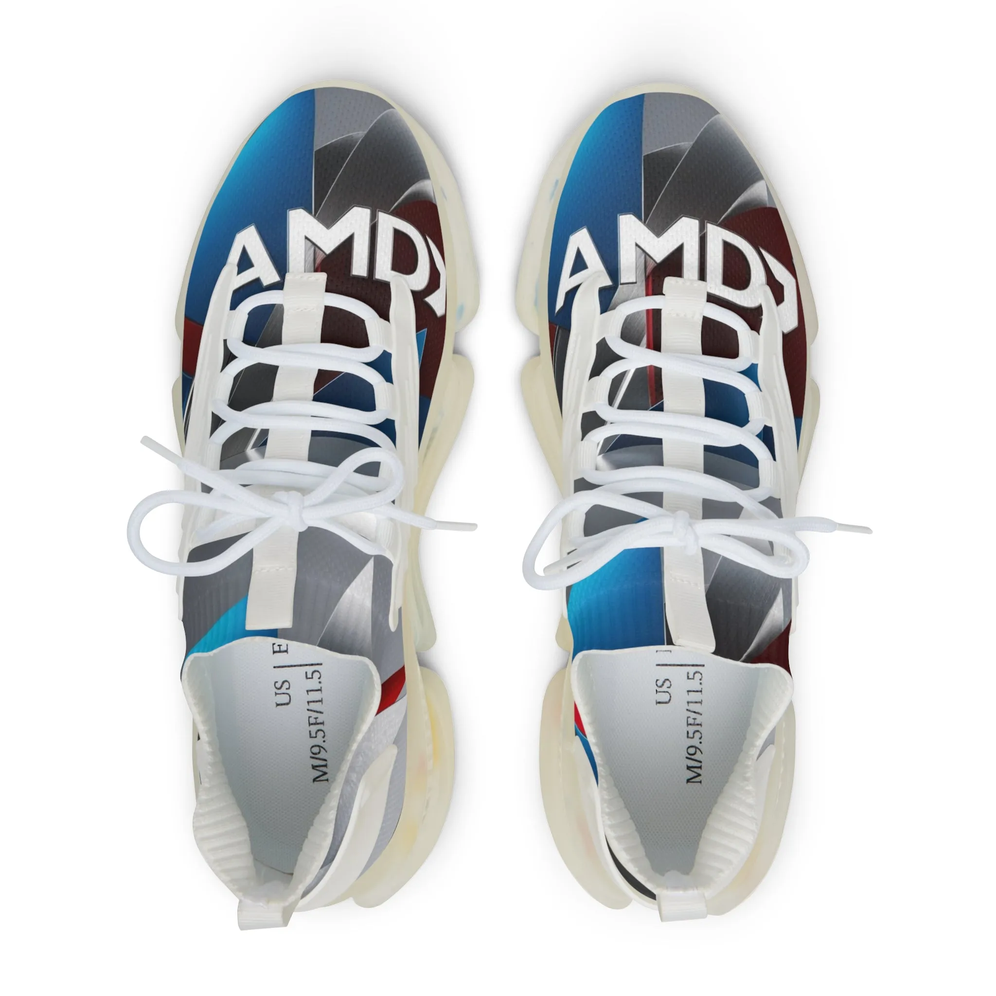 Stylish Men  Mesh Sneakers with AMD Design - Sporty & Trendy Footwear for Every Occasion
