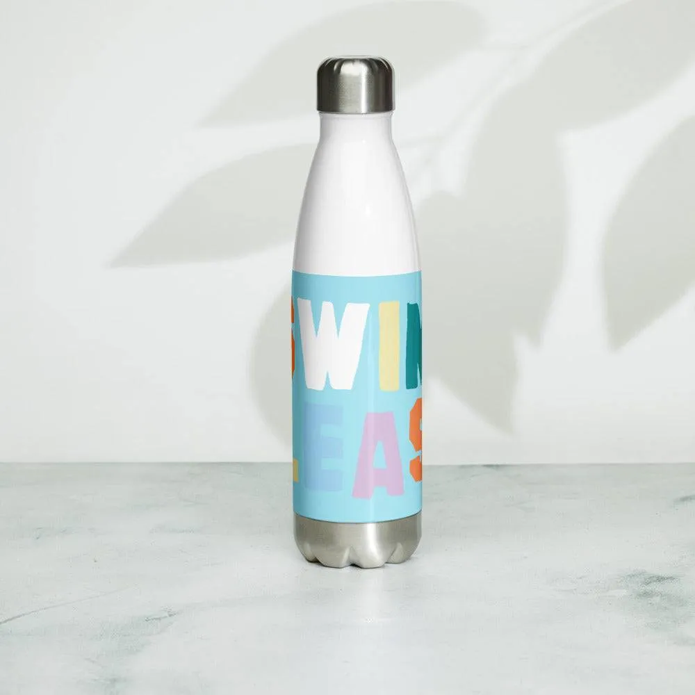 Swim Please 17 oz Stainless Steel Swimmer Water Bottle