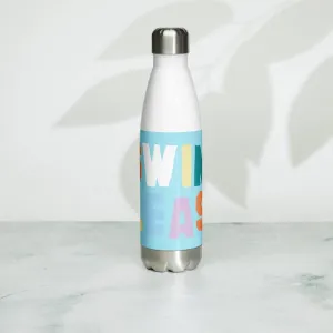 Swim Please 17 oz Stainless Steel Swimmer Water Bottle