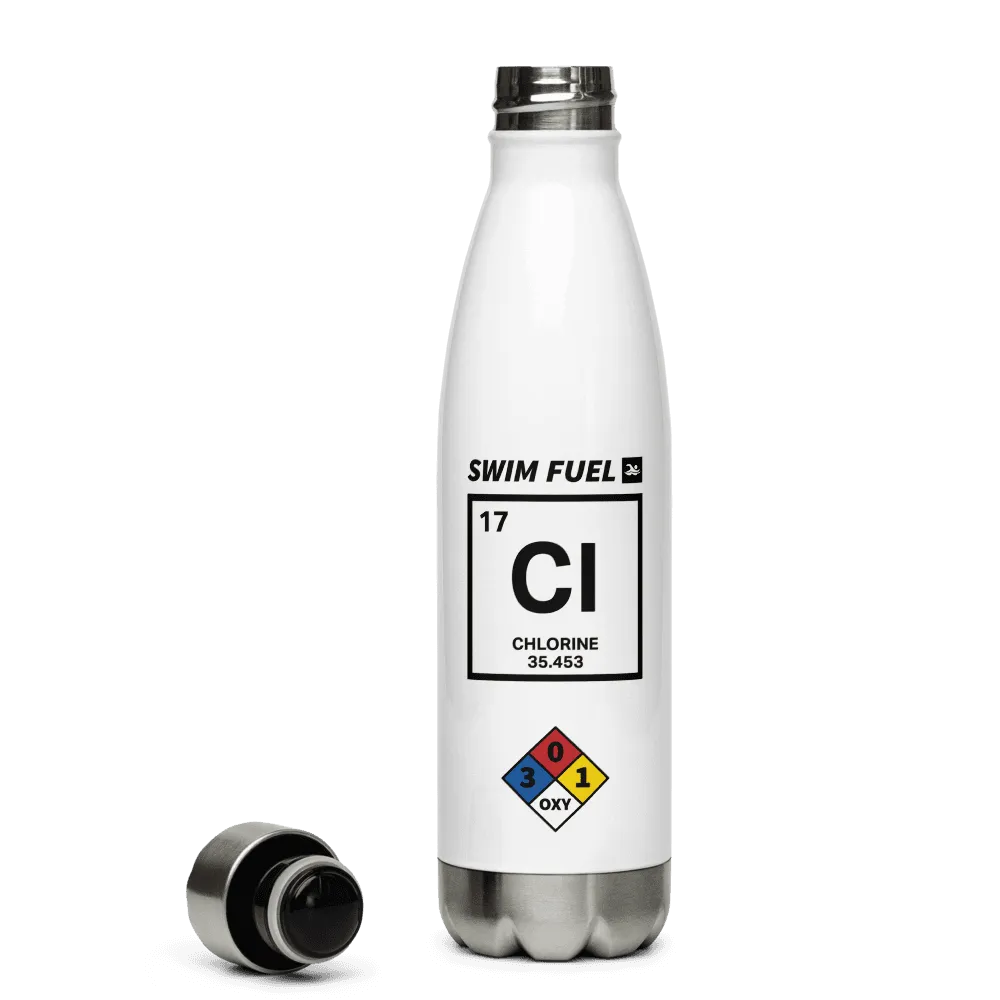 Swimmer 17oz Stainless Steel Bottle Funny May Contain Chlorine