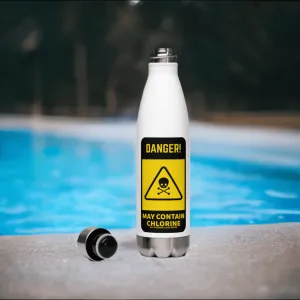 Swimmer 17oz Stainless Steel Bottle Funny May Contain Chlorine