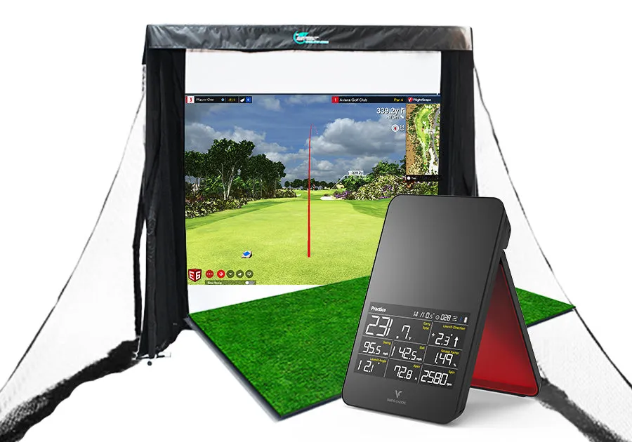 Swing Caddie SC4 PRO Premium Golf Simulator Package