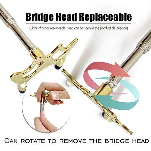 Tai ba cues Retractable Billiards Pool Cue Stick Bridge with 3 Replaceable Brass Bridge Head, Billiards Pool Cue Accessory