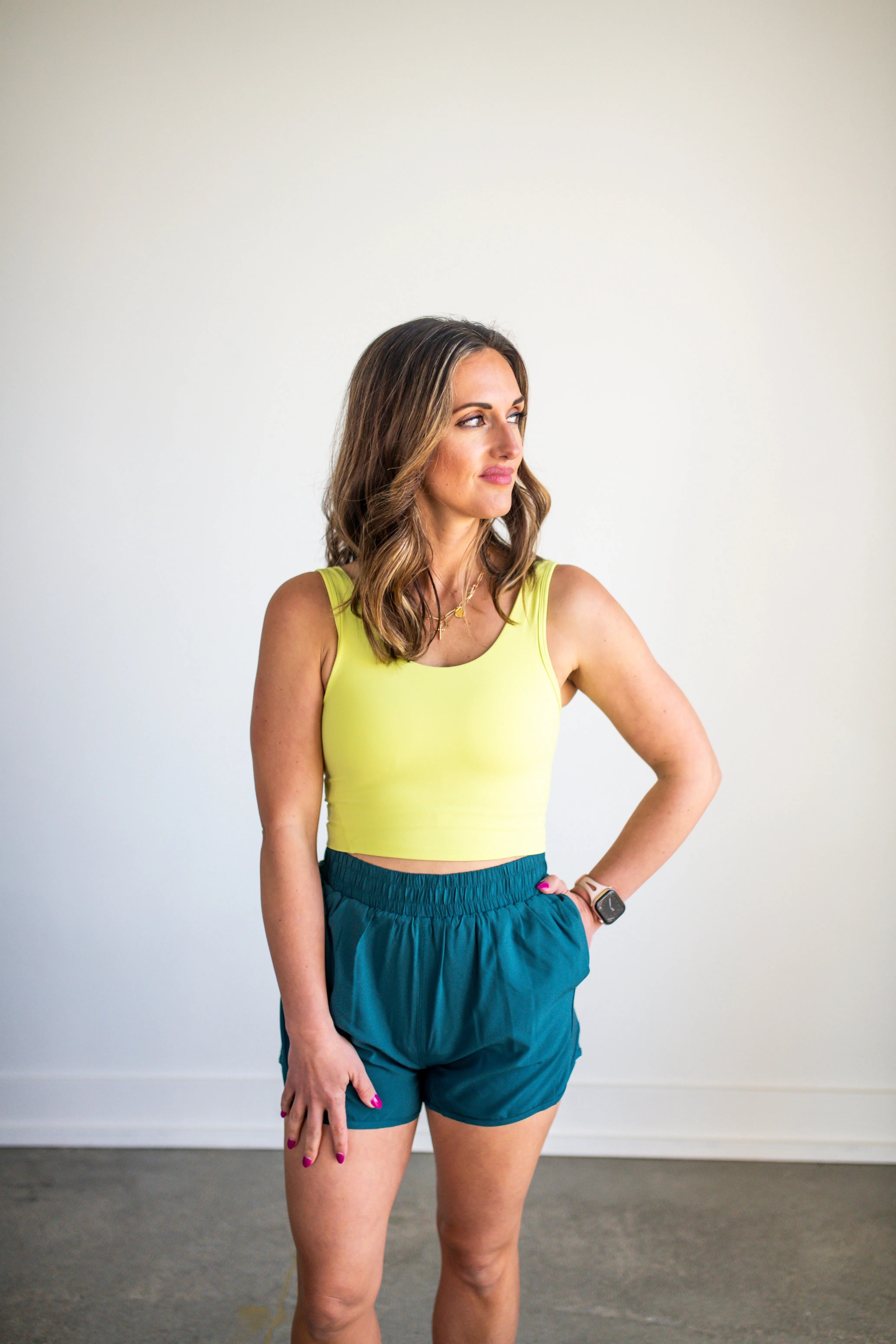 Teal Green Lightweight Athleisure Shorts