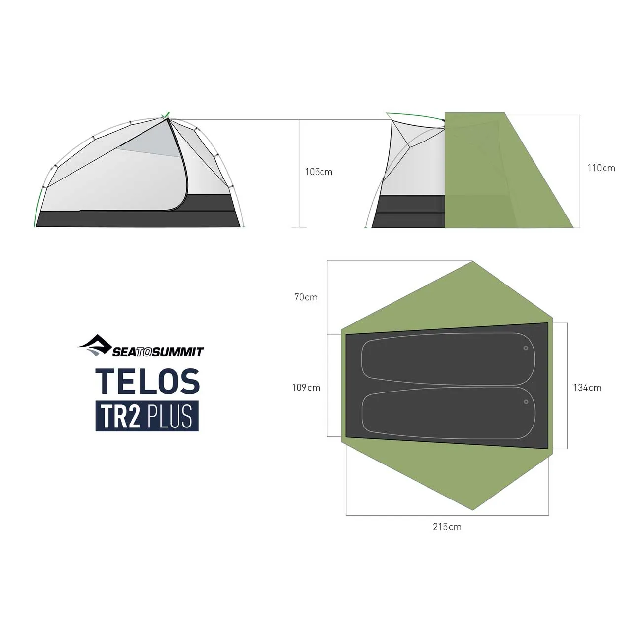 Telos TR2 Plus Tent - Two Person Lightweight Hiking