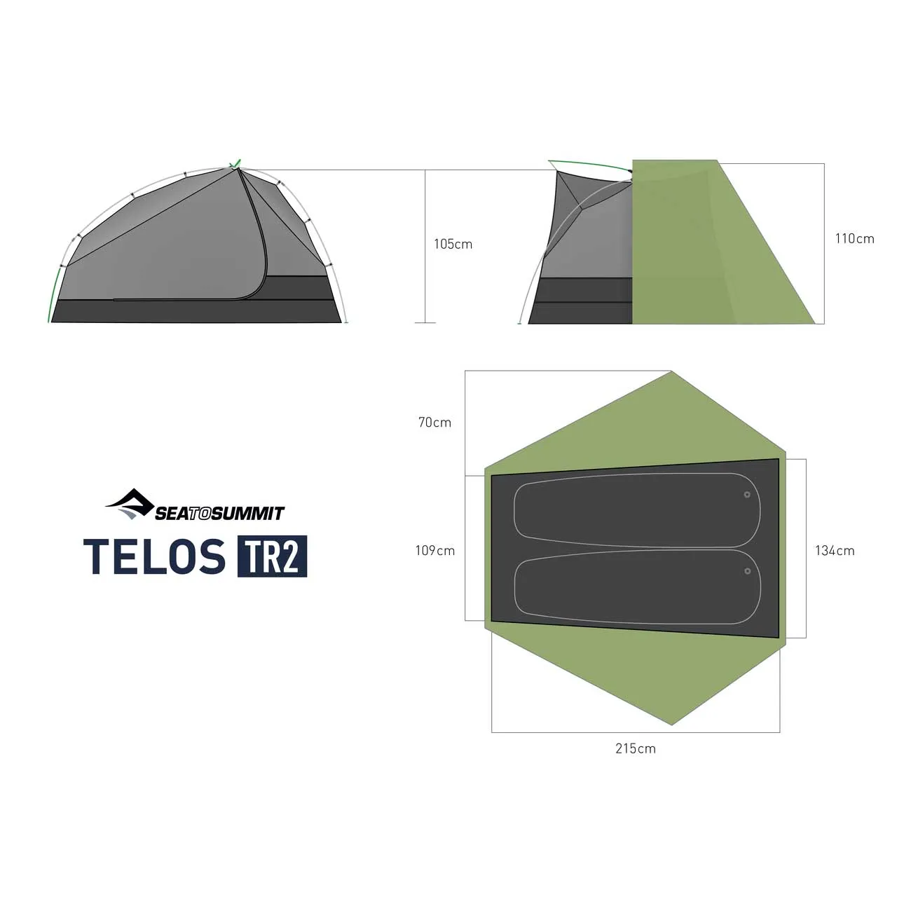 Telos TR2 Tent - Two Person Lightweight Hiking