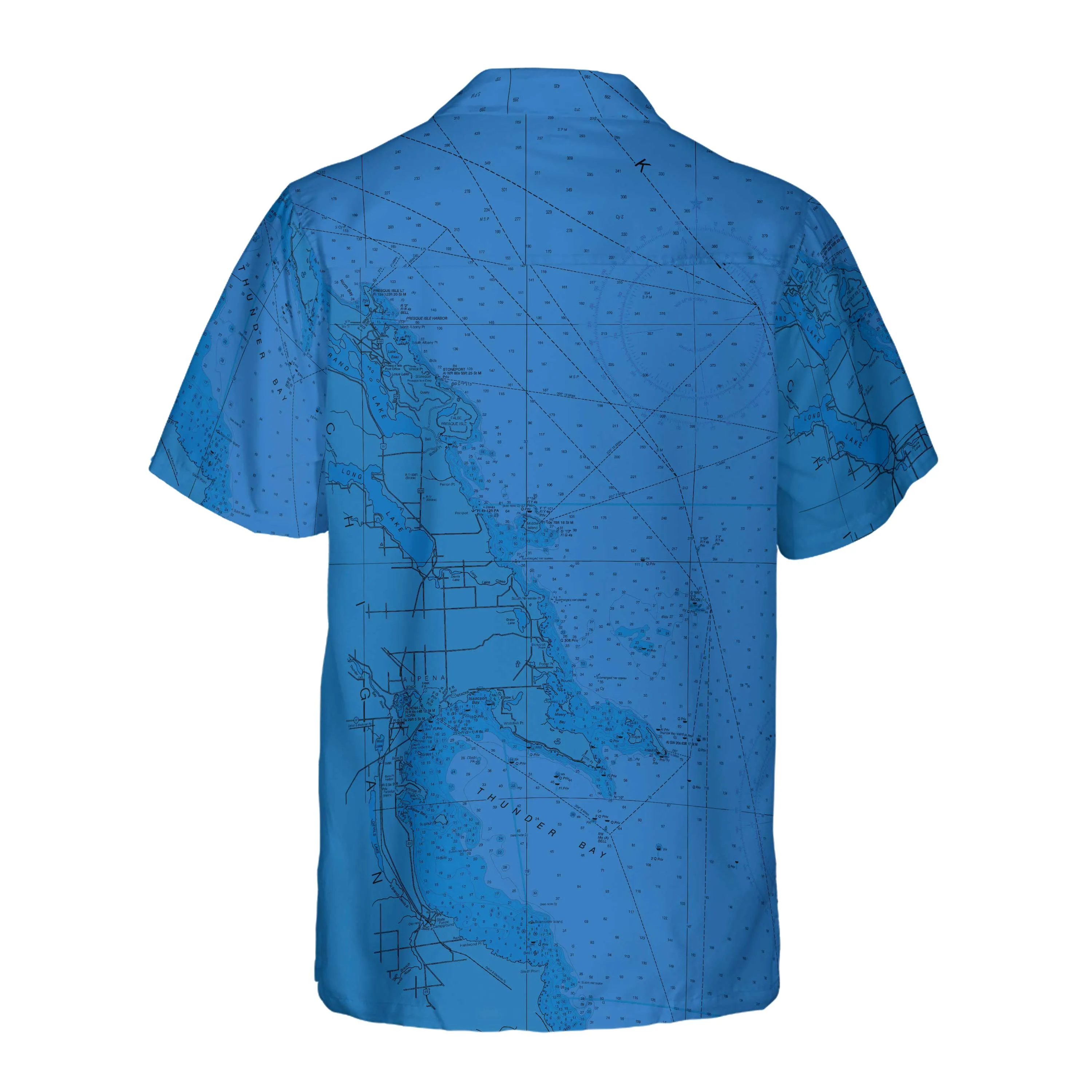 The Alpena Blues Coconut Button Camp Shirt