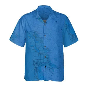 The Alpena Blues Coconut Button Camp Shirt