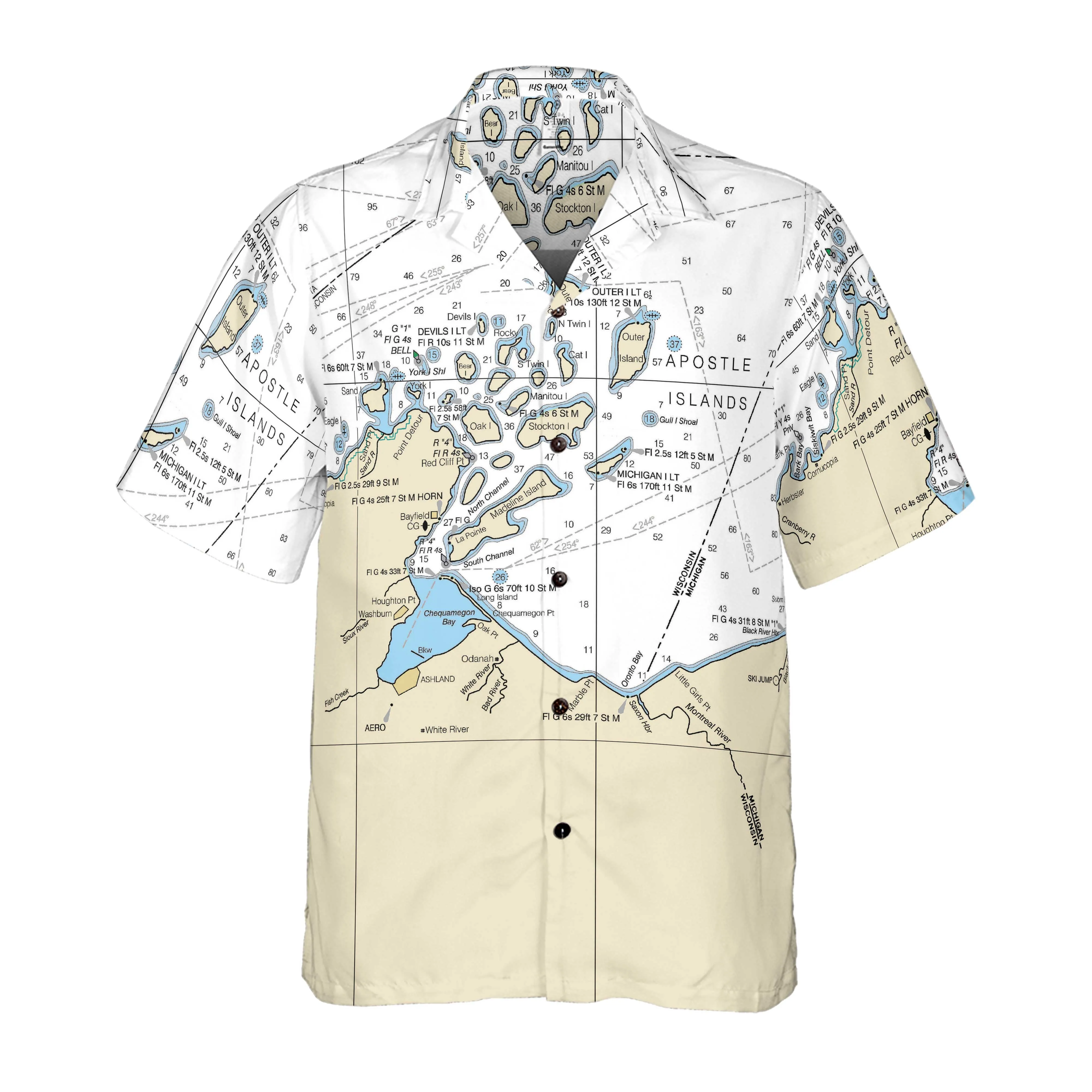 The Apostle Islands Coconut Button Camp Shirt