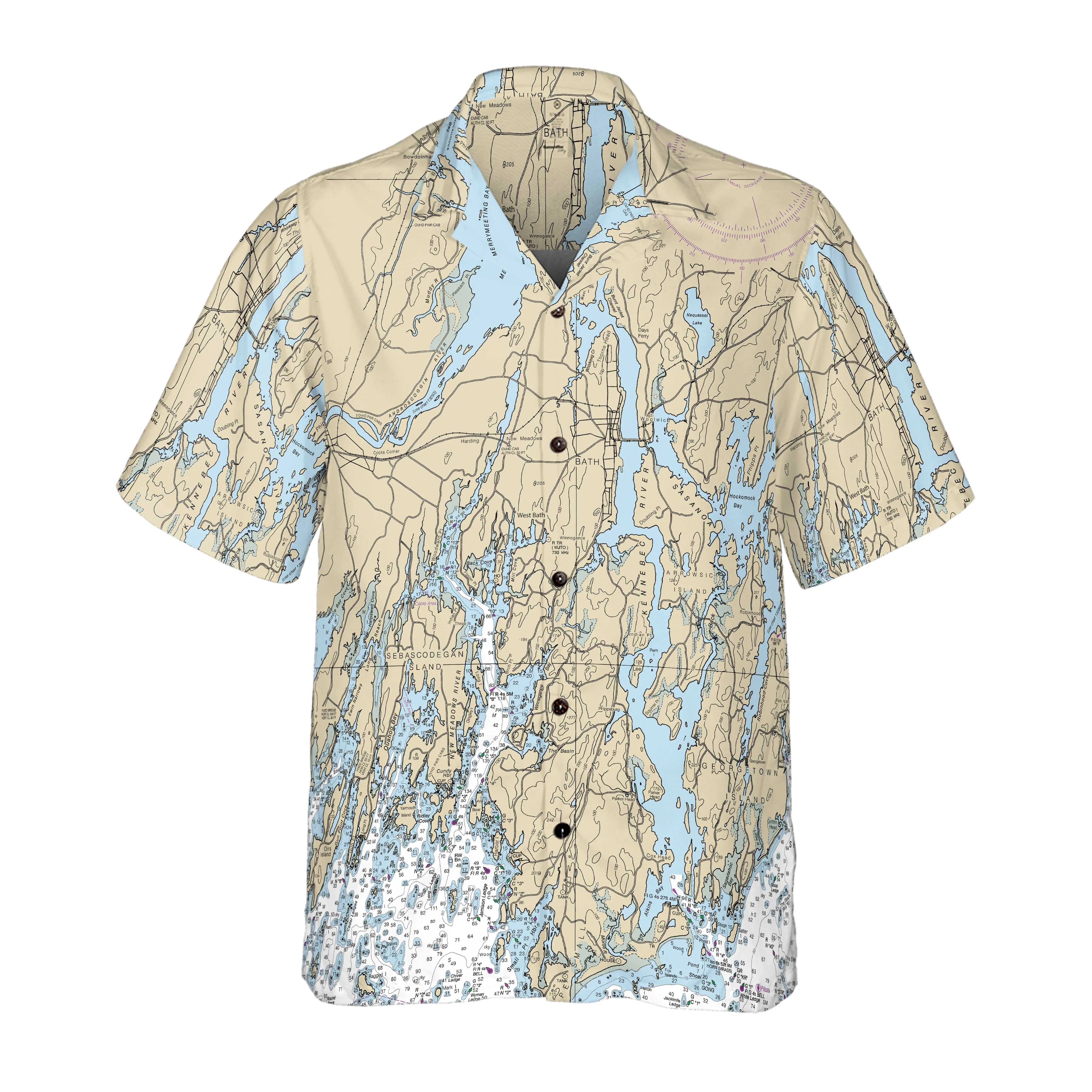 The Bath Maine Coconut Button Camp Shirt