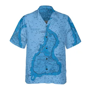 The Block Island Blue Coconut Button Camp Shirt
