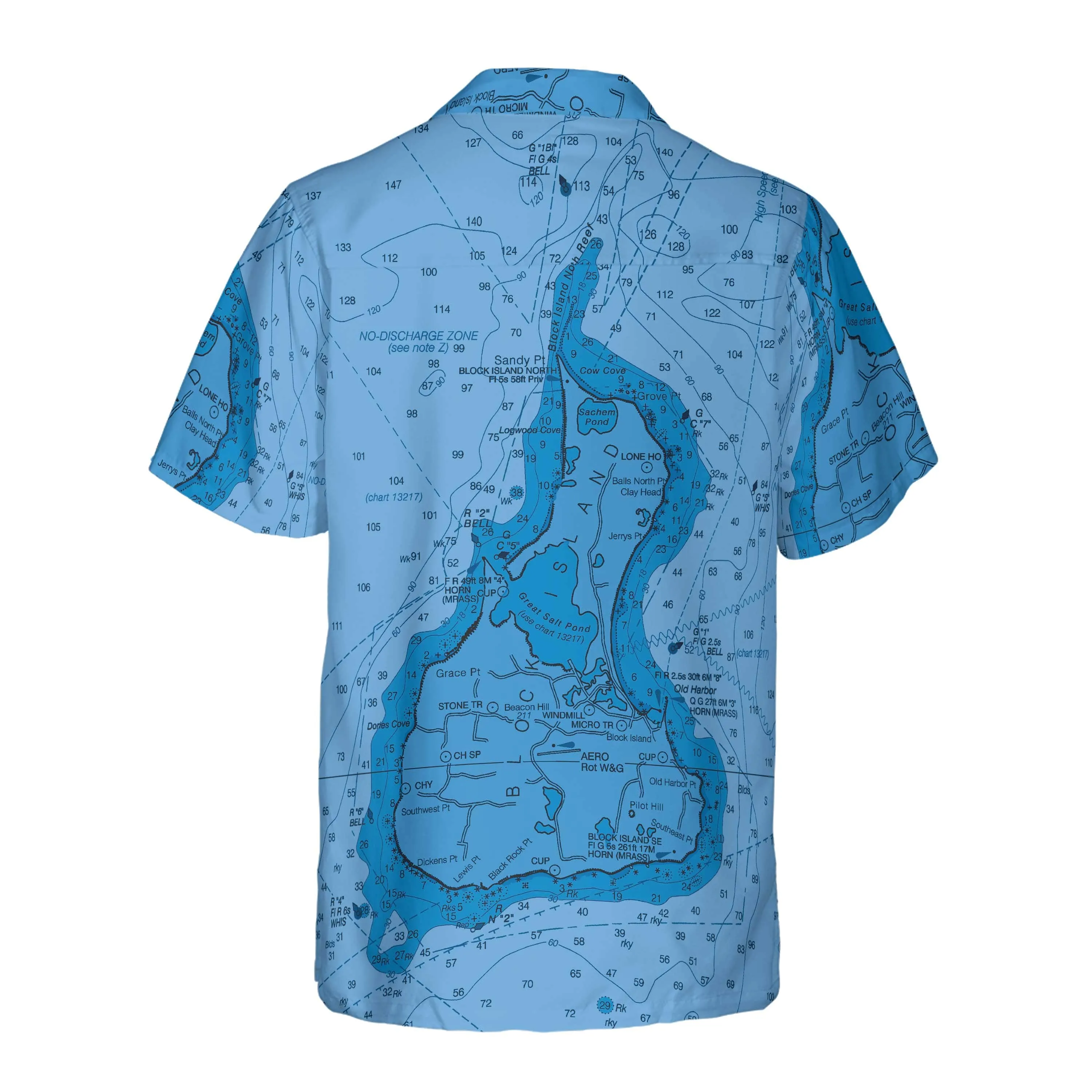The Block Island Blue Coconut Button Camp Shirt