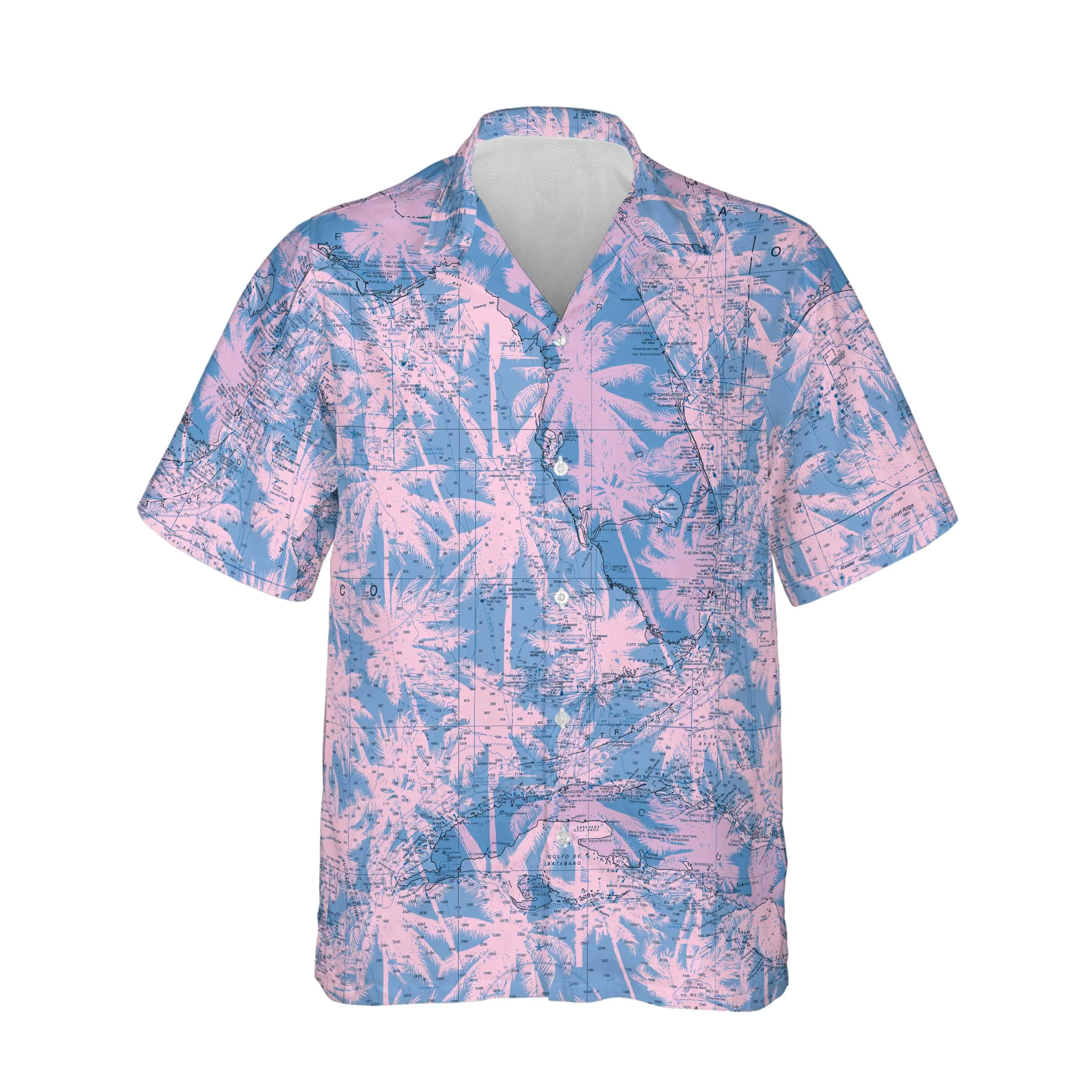 The Blue Palms Gulf of Mexico Camp Shirt