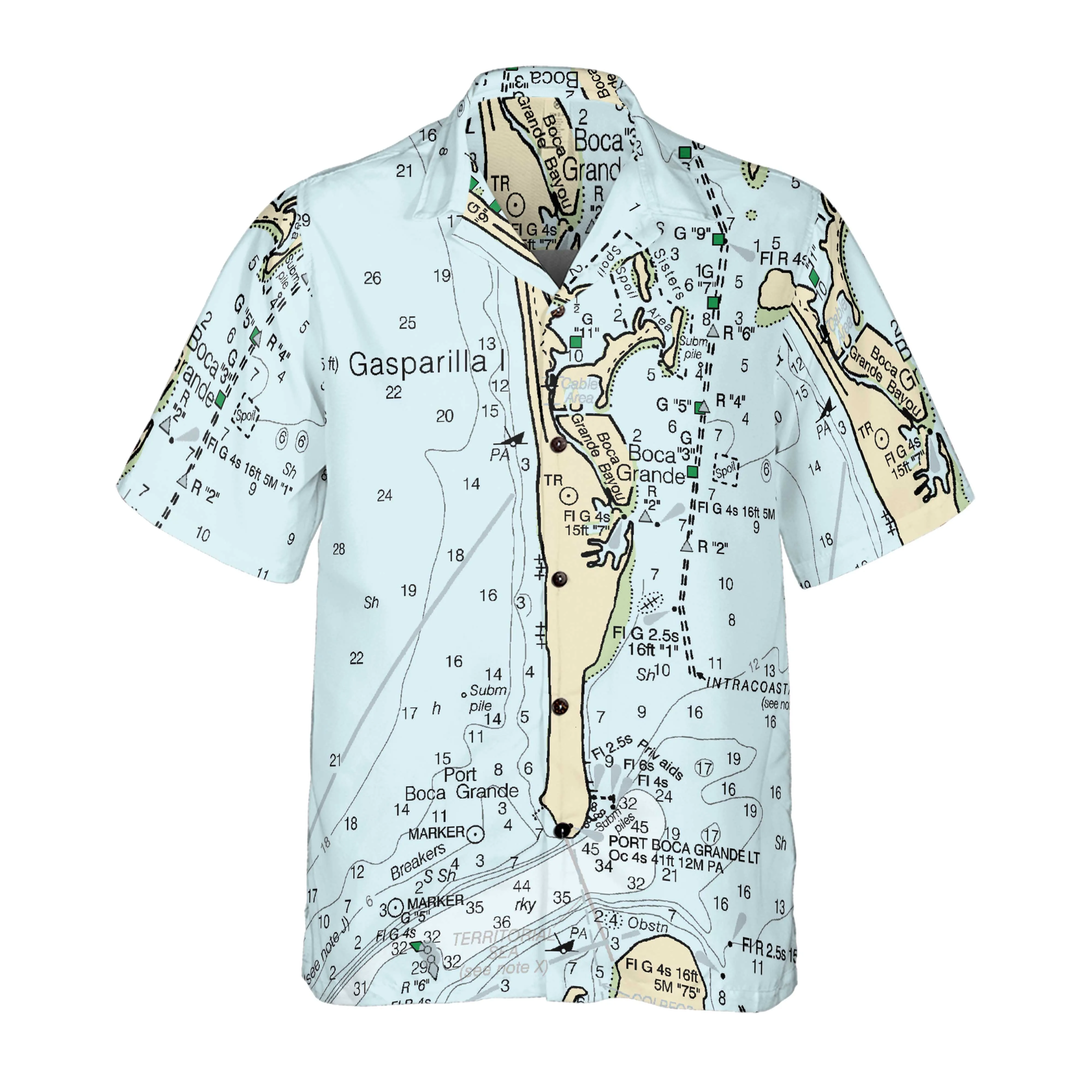 The Boca Grande Coconut Button Camp Shirt