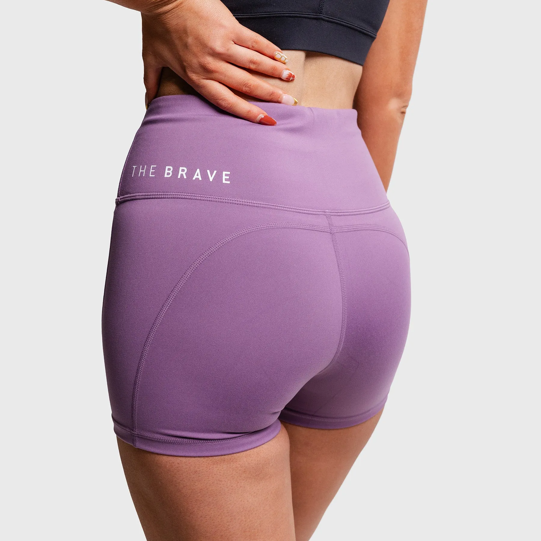 THE BRAVE - WOMEN'S SCULPT HIGH WAISTED BOOTY SHORTS - FIG