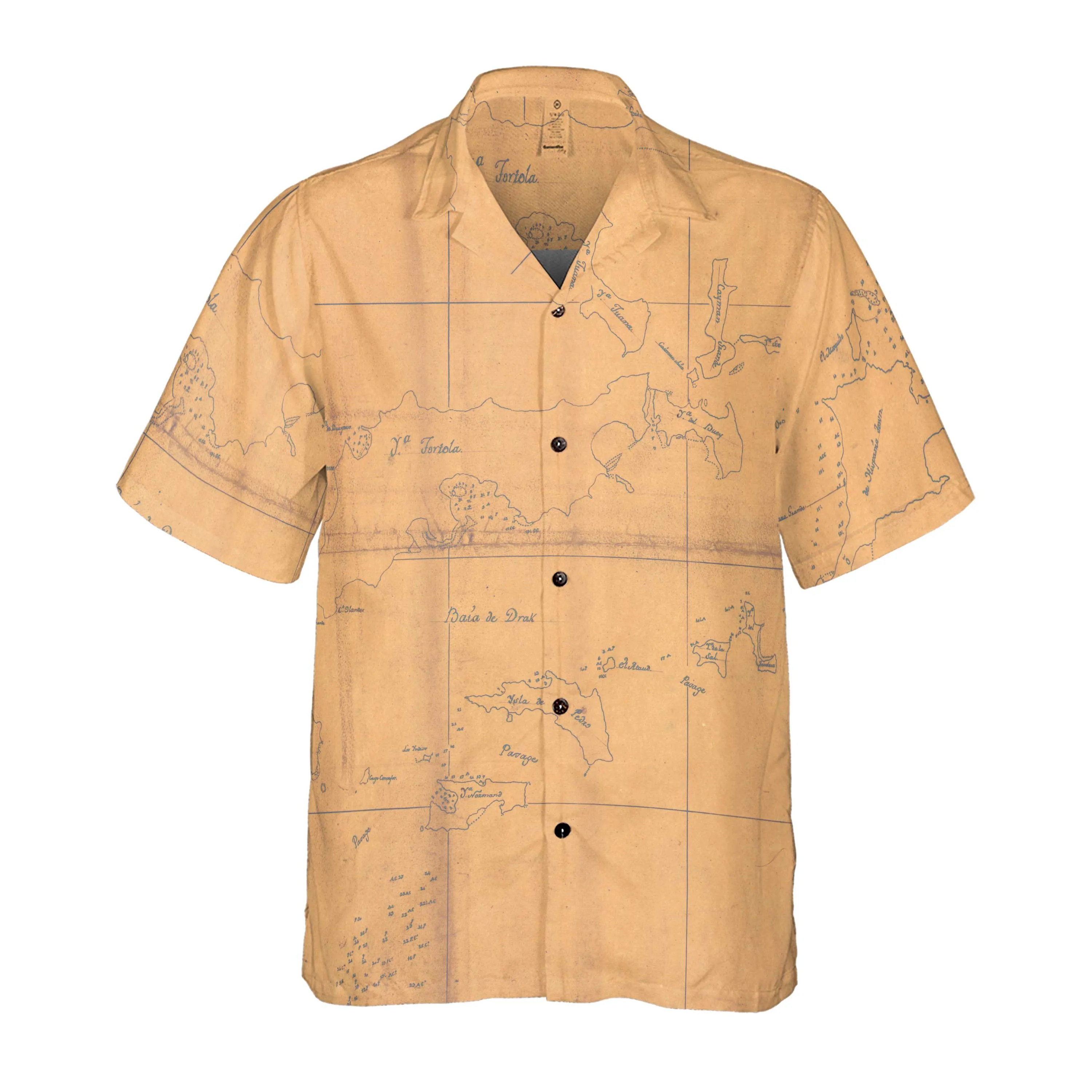 The British Virgin Islands 1793 Coconut Button Camp Shirt