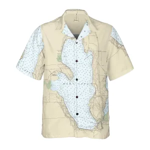 The Burt Lake Navigator Coconut Button Camp Shirt