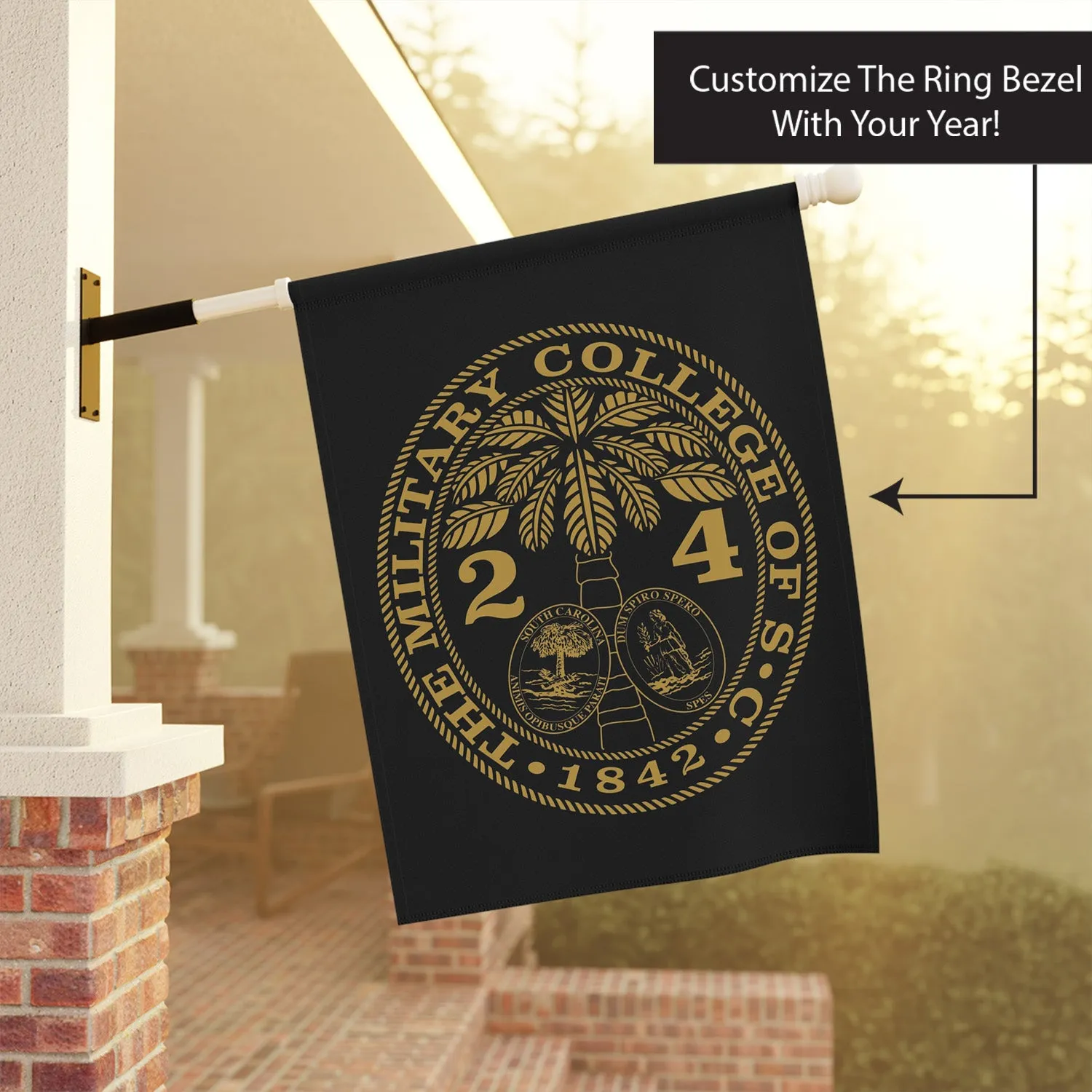 The Citadel, Customizable (Your Year) Ring Bezel Design, Garden & House Banner - 24.5" x 32"