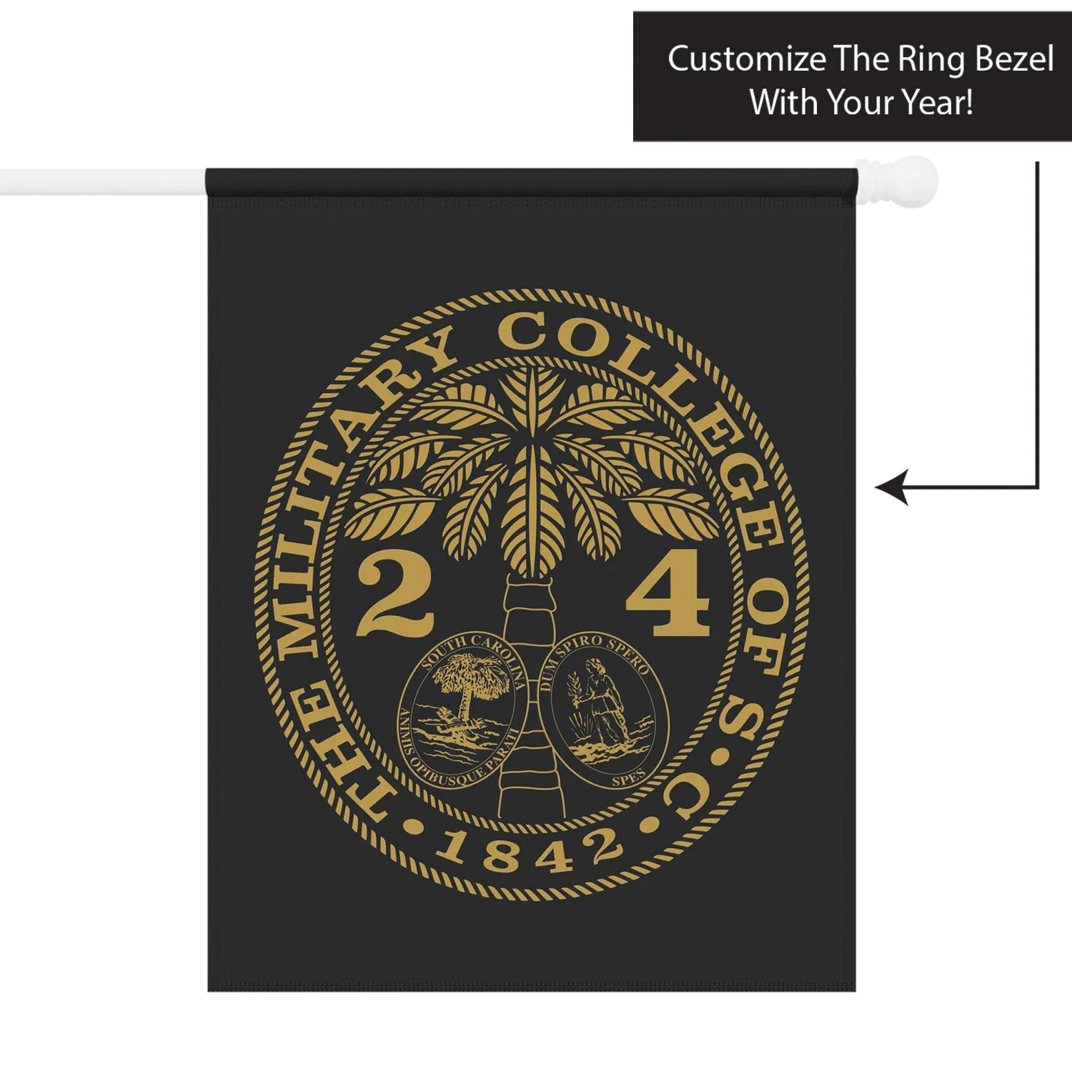 The Citadel, Customizable (Your Year) Ring Bezel Design, Garden & House Banner - 24.5" x 32"