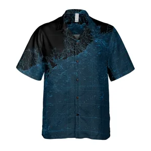 The Corpus Christi to Galveston Night Moves Coconut Button Camp Shirt
