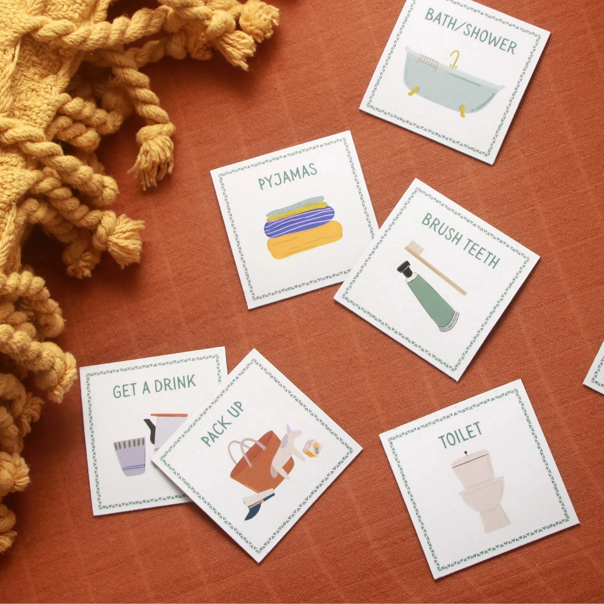 The Creative Sprout Magnetic Morning/Evening Routine Cards - 20 Pack