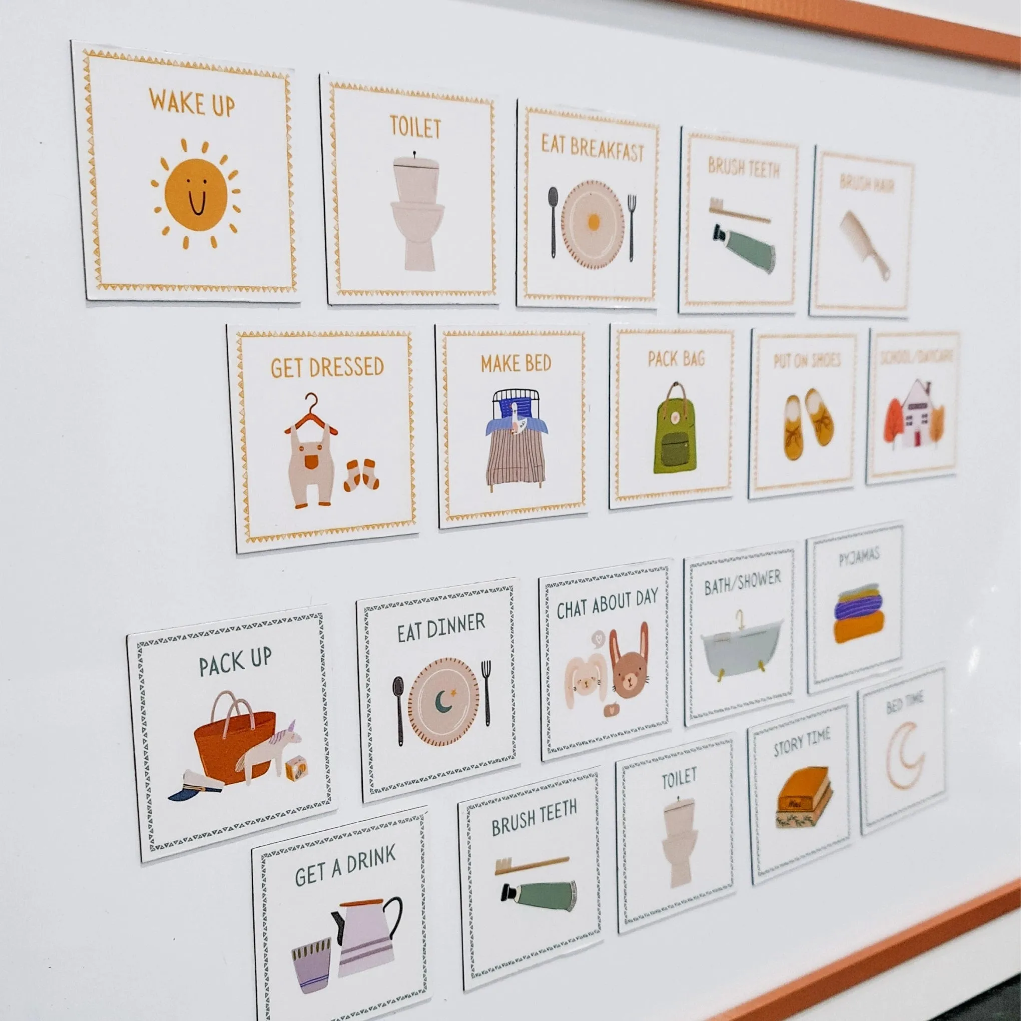 The Creative Sprout Magnetic Morning/Evening Routine Cards - 20 Pack