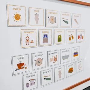 The Creative Sprout Magnetic Morning/Evening Routine Cards - 20 Pack