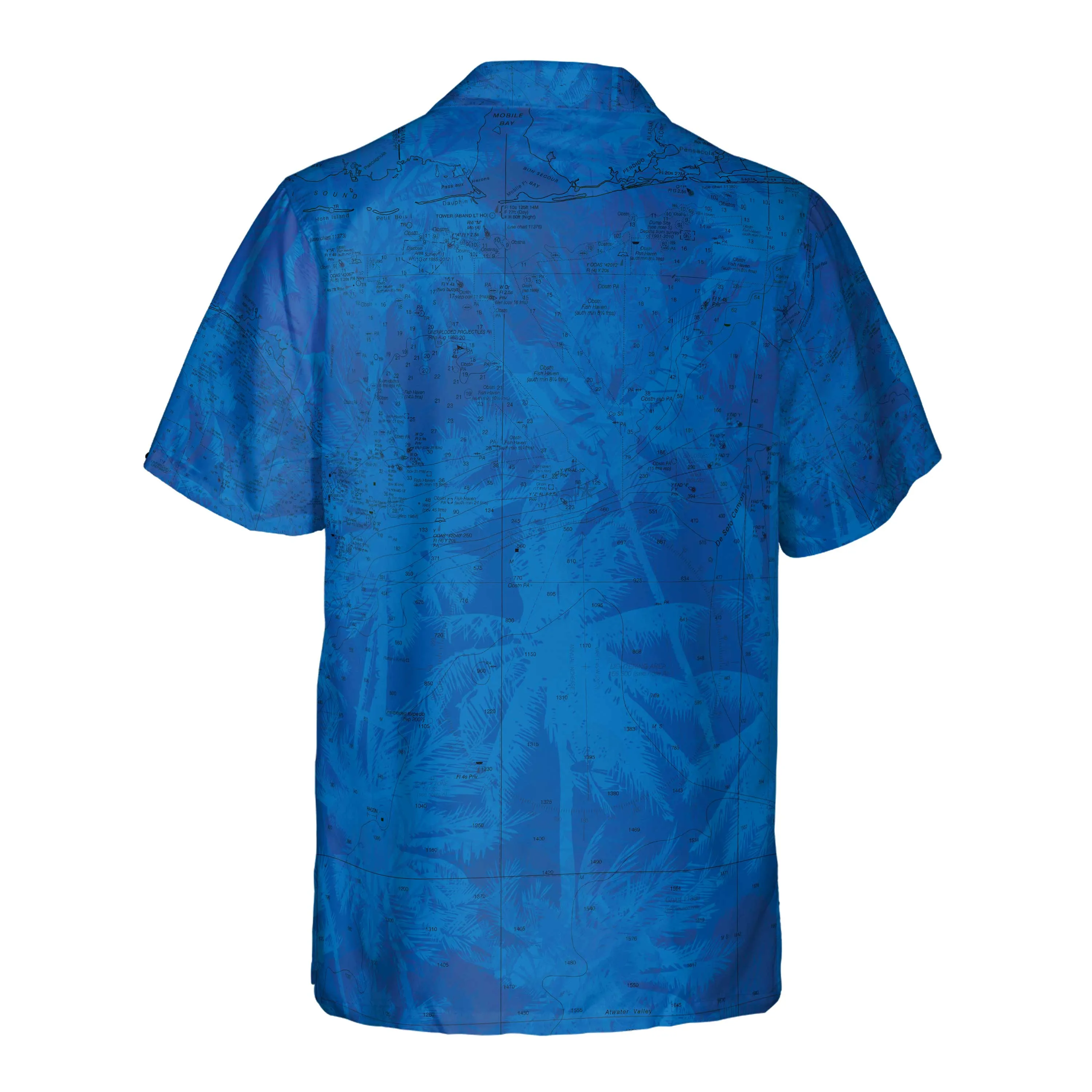The Emerald Coast Blue Palm Floral Pocket Shirt