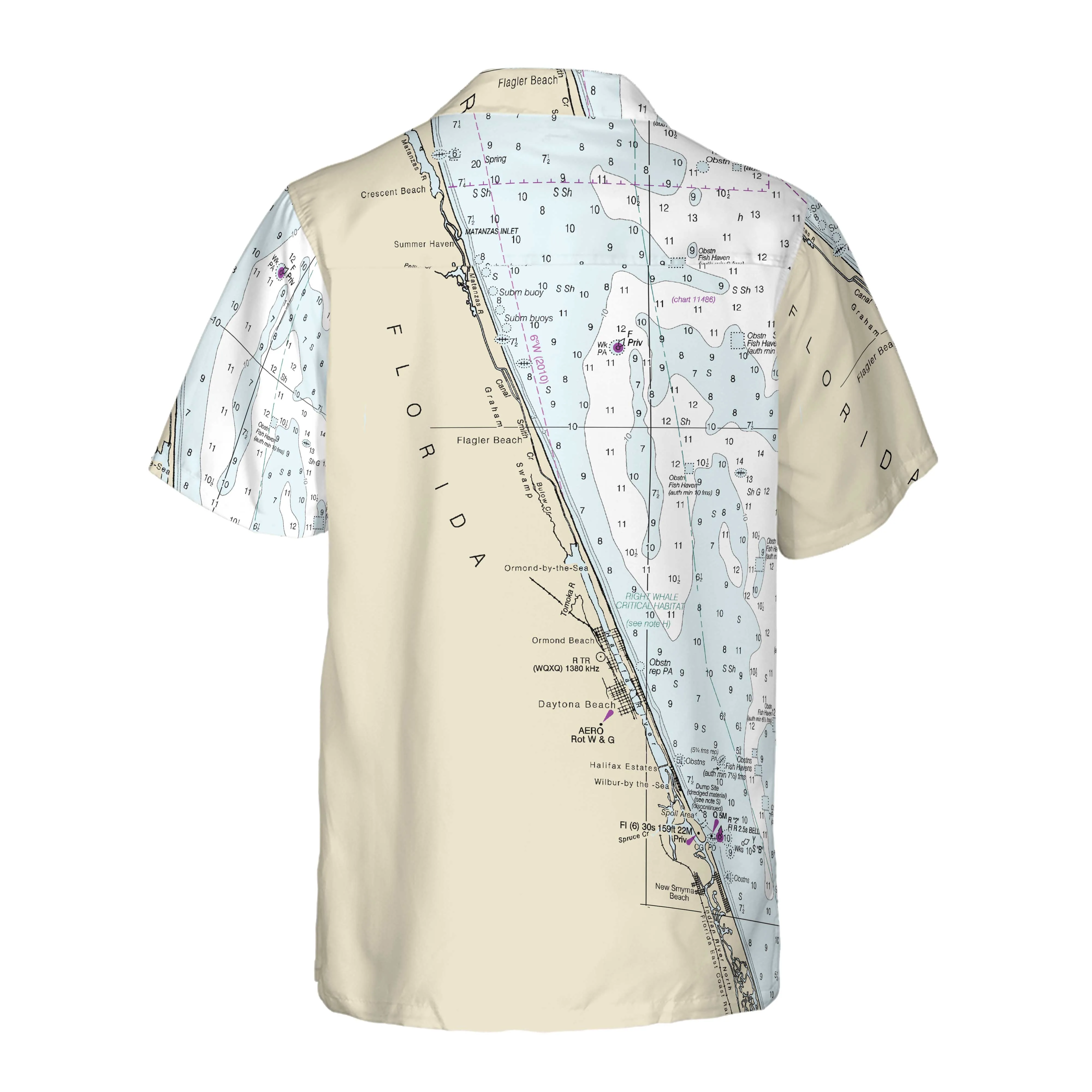 The Flagler Beach Coconut Button Camp Shirt
