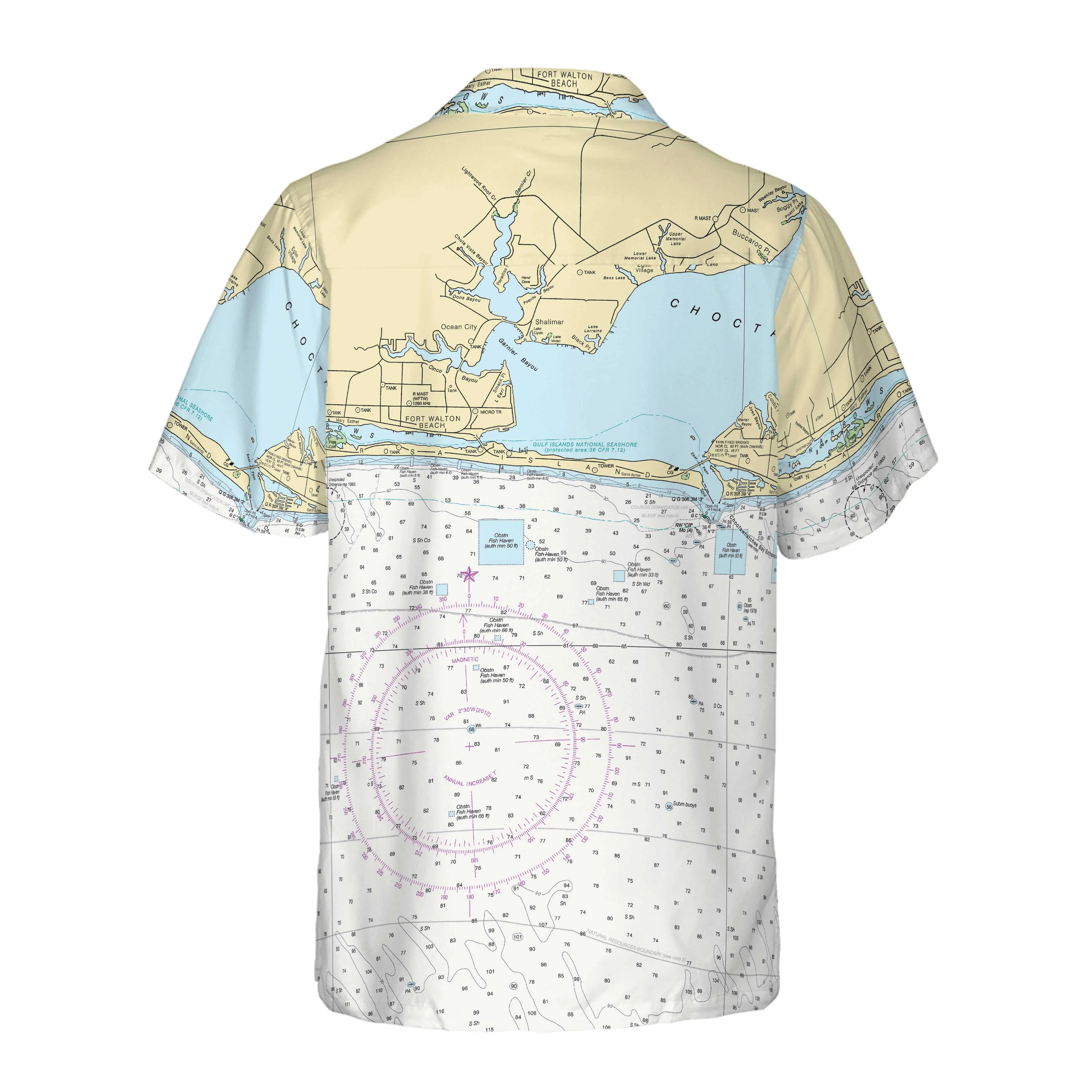 The Fort Walton Beach Coconut Button Camp Shirt
