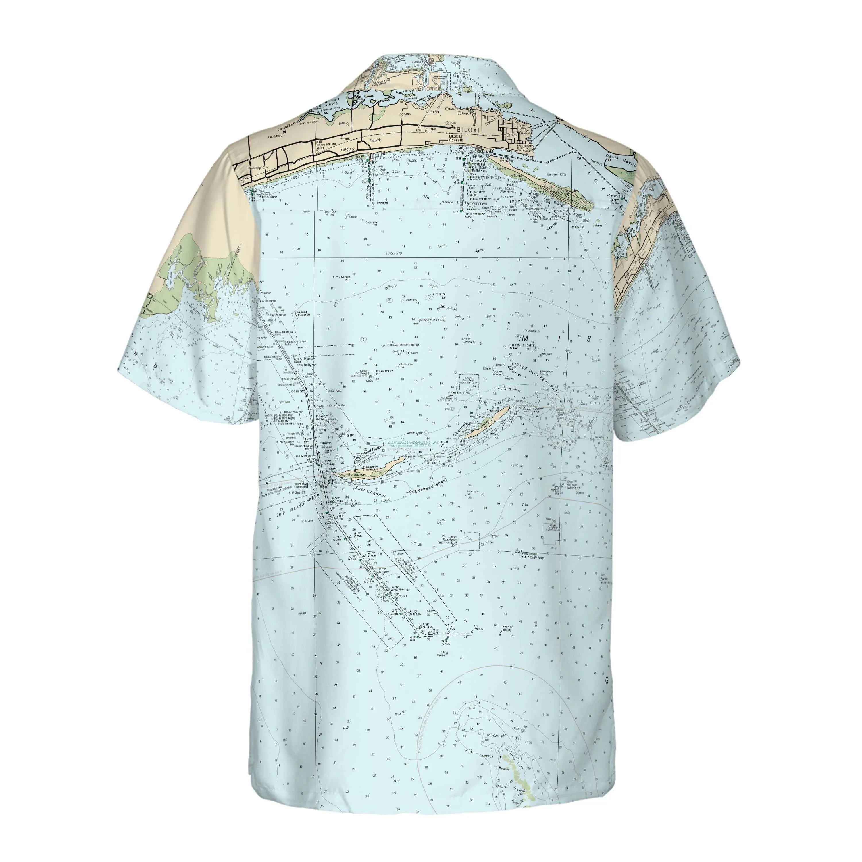The Gulfport to Biloxi to Pascagoula Coconut Button Camp Shirt