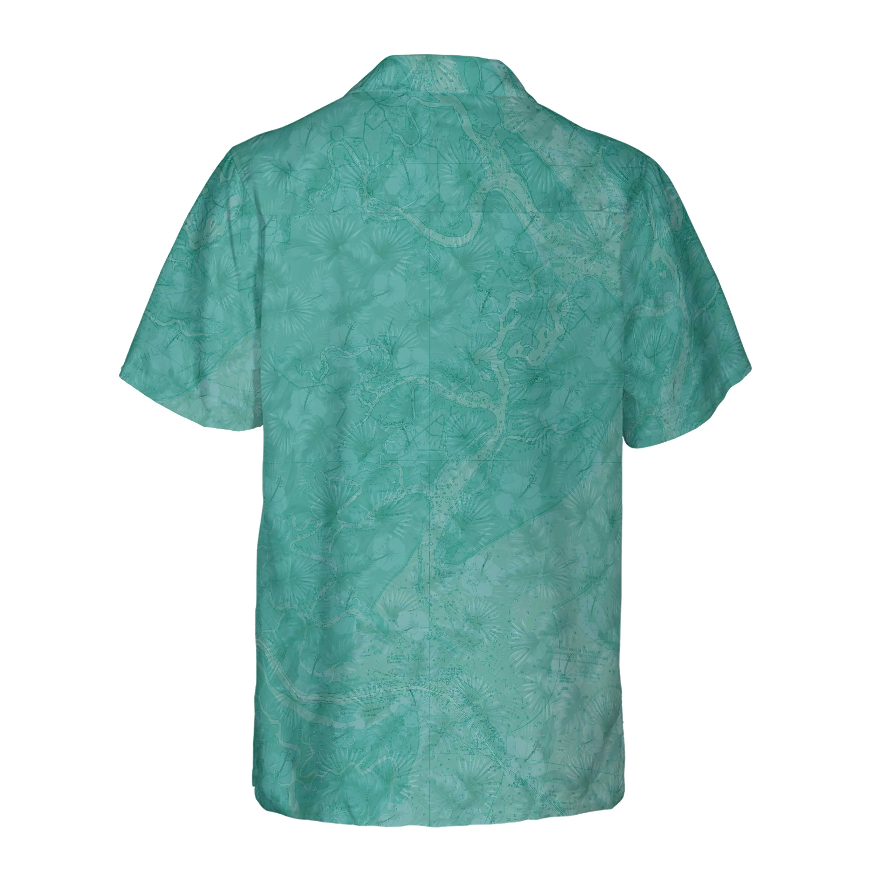 The Hilton Head Seafoam Green Tropical Coconut Button Camp Shirt