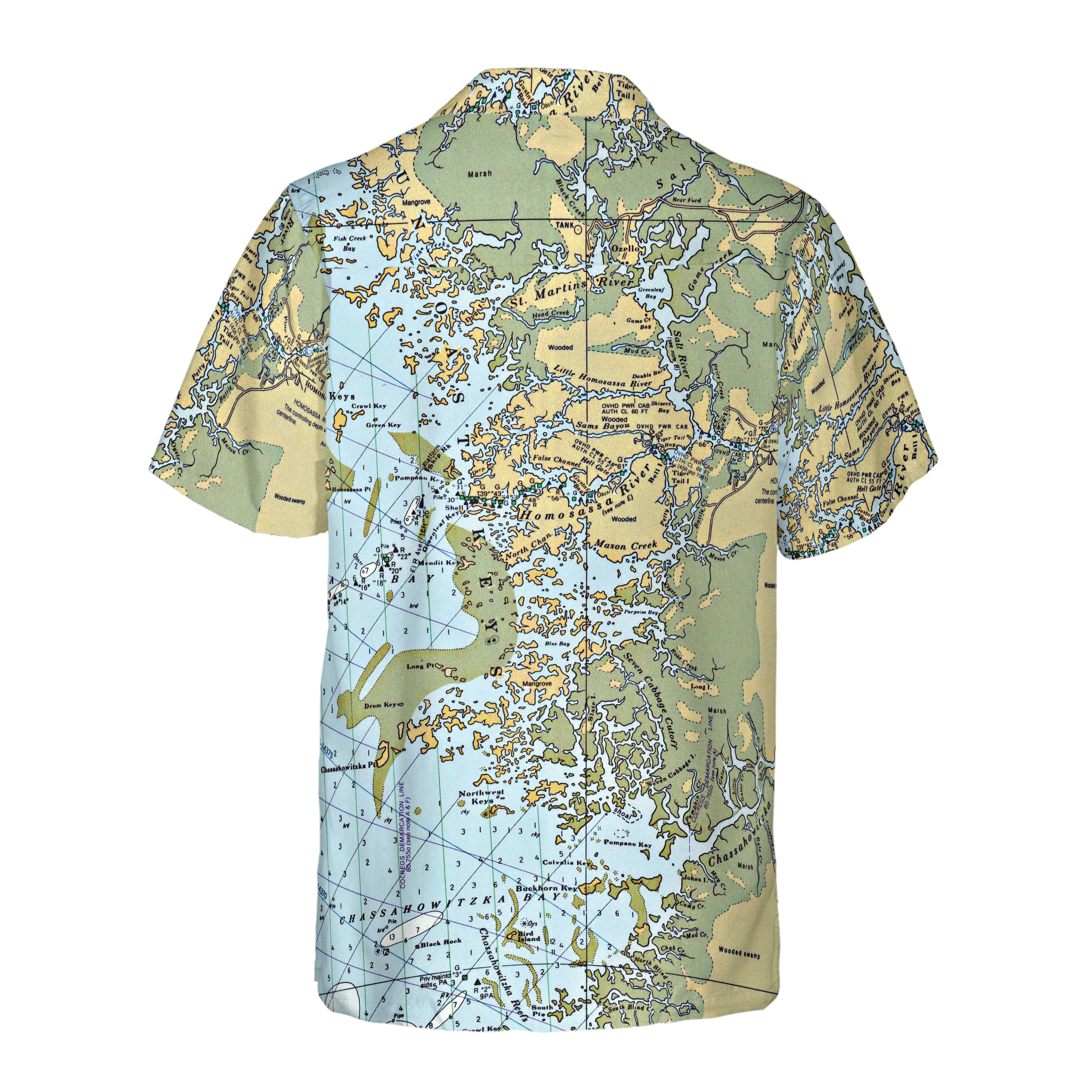 The Homosassa Bay Coconut Button Camp Shirt