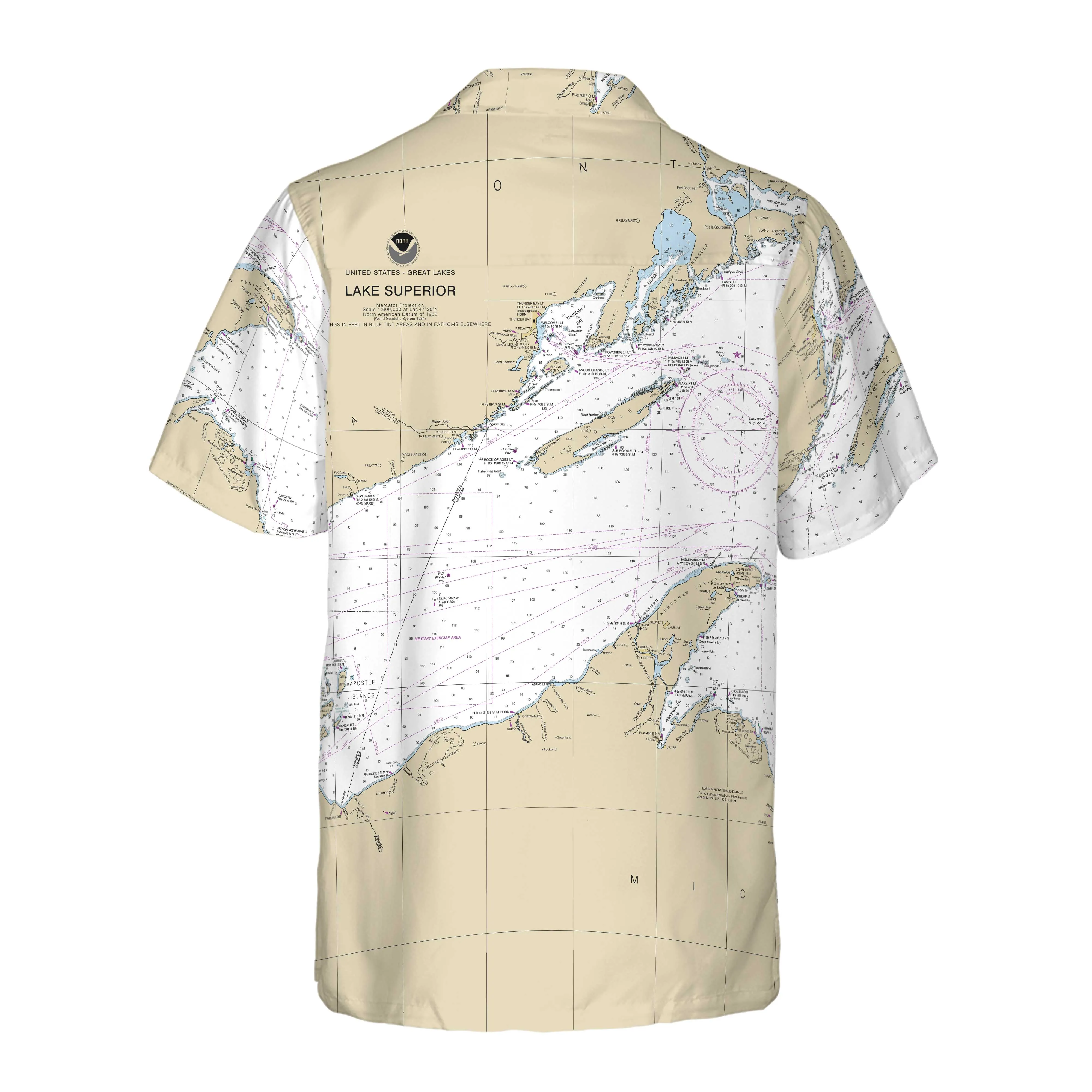 The Isle Royale to Keweenaw Peninsula Coconut Button Camp Shirt