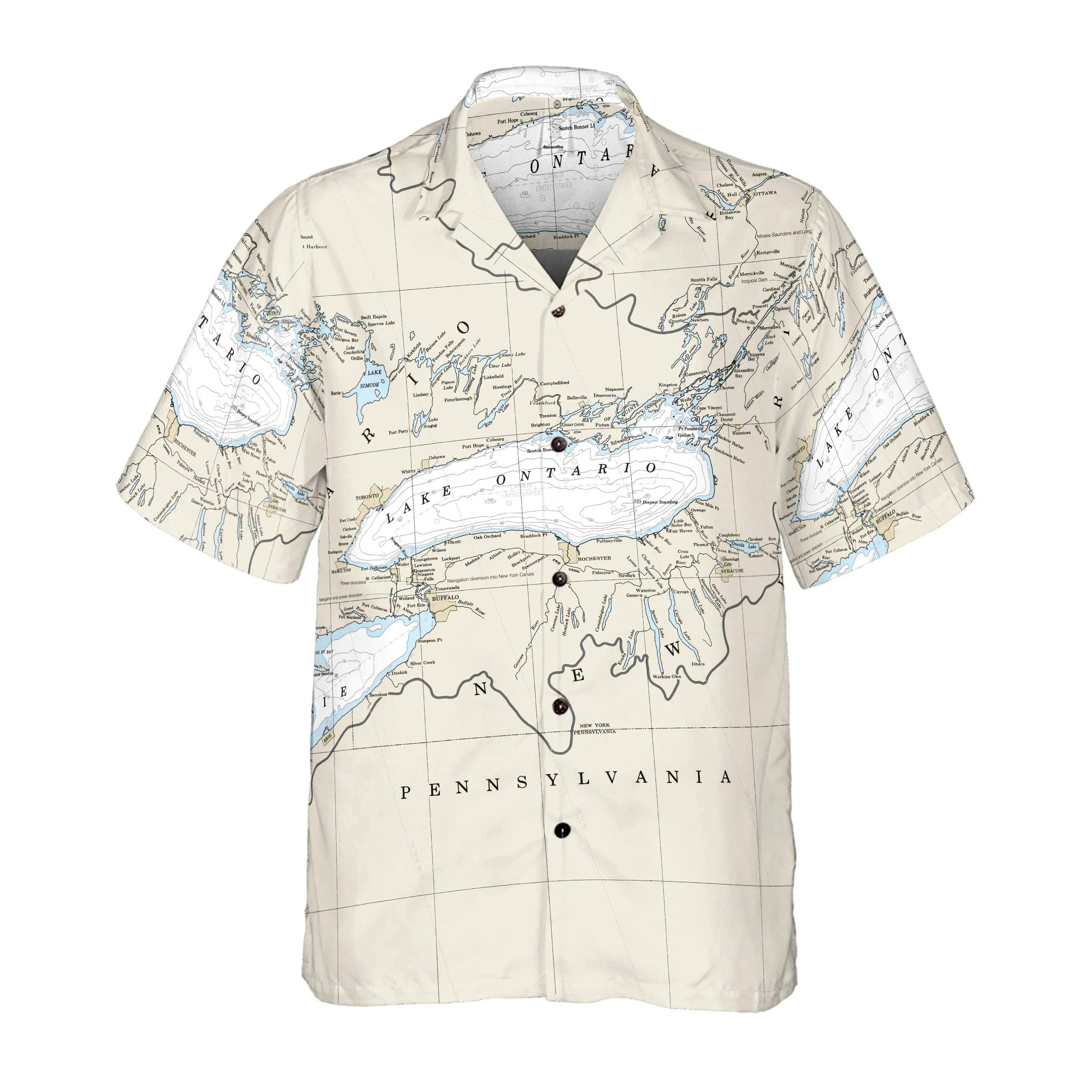 The Lake Ontario Coconut Button Camp Shirt